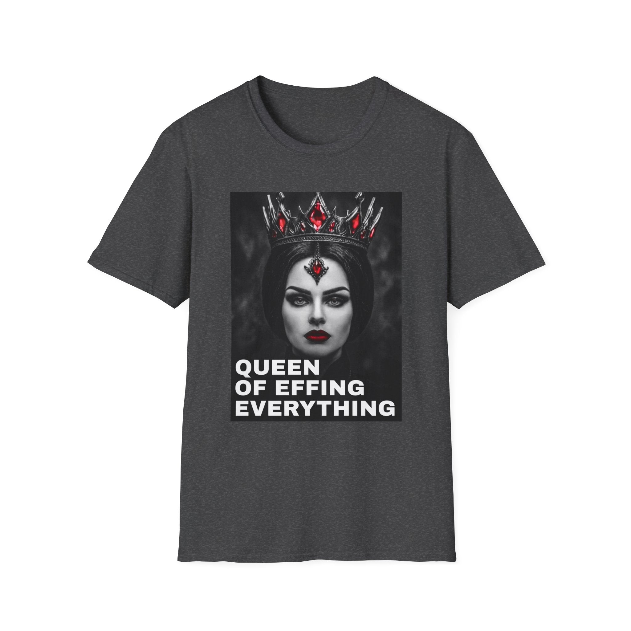 Queen of Effing Everything T-Shirt | Dark Gothic Crown Portrait