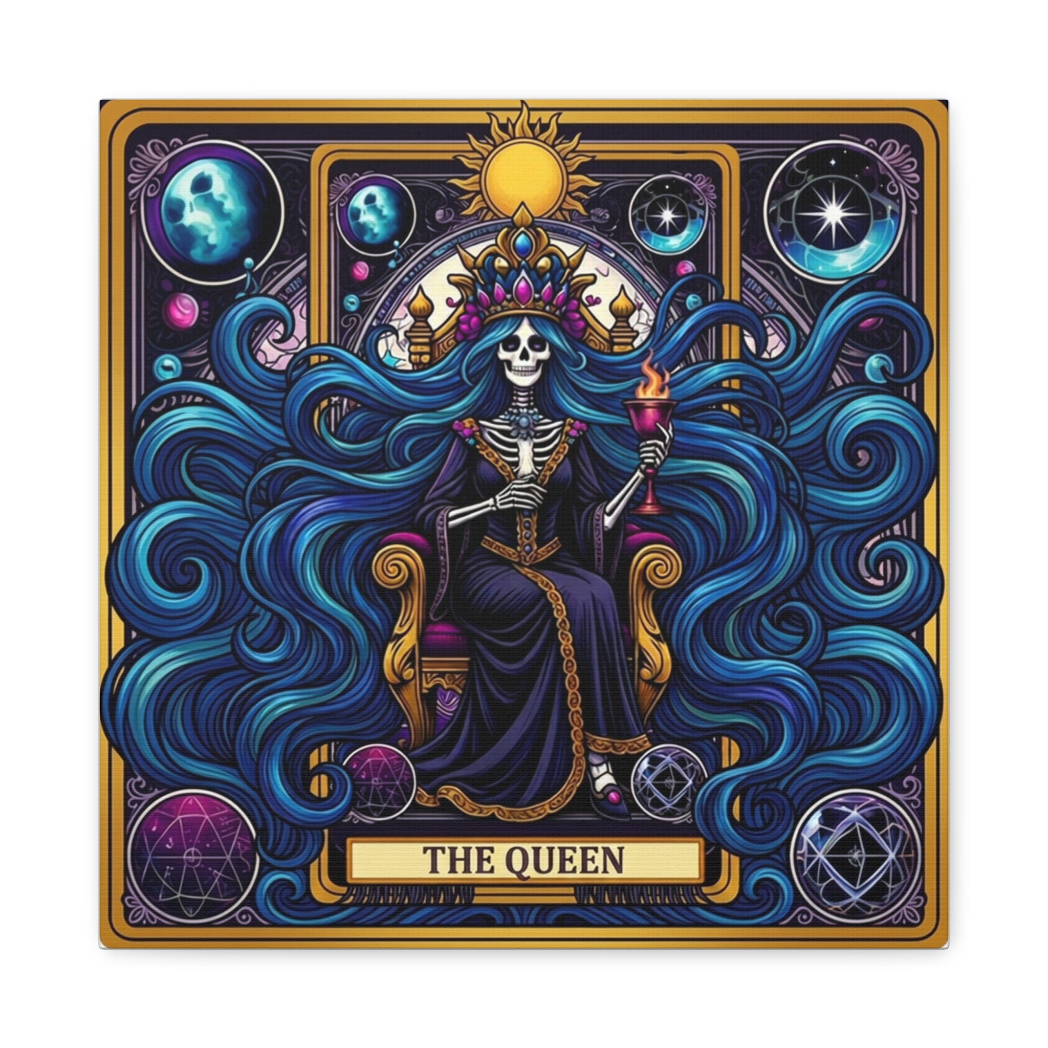 Tarot Queen Matte Canvas Print