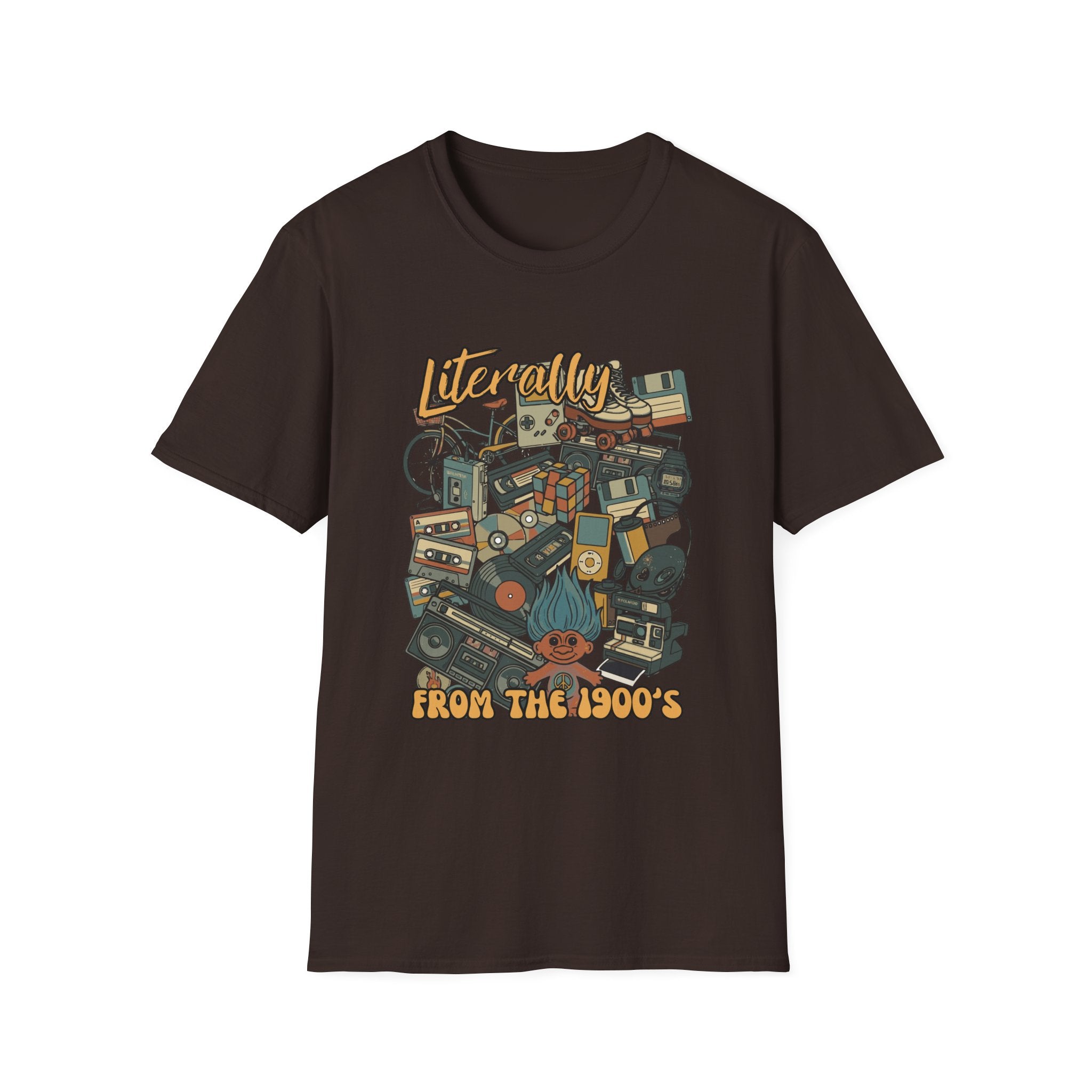 Vintage 90s Nostalgia — Retro Tech Collage Graphic Tee | Ring-Spun Cotton
