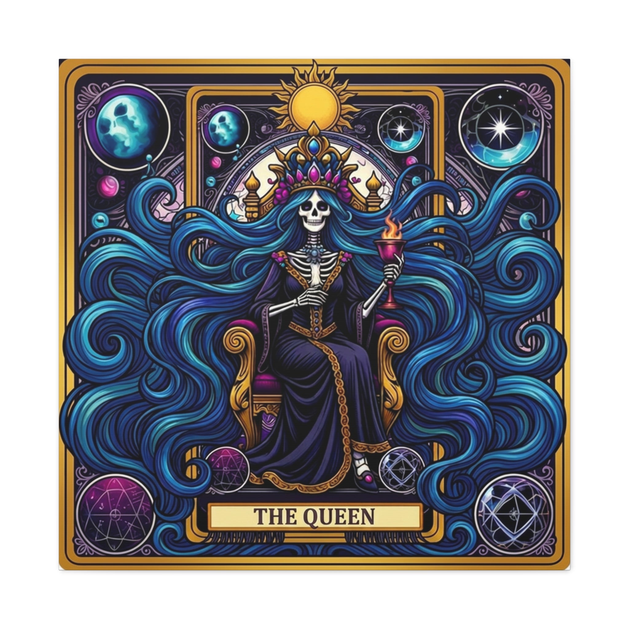 Tarot Queen Matte Canvas Print