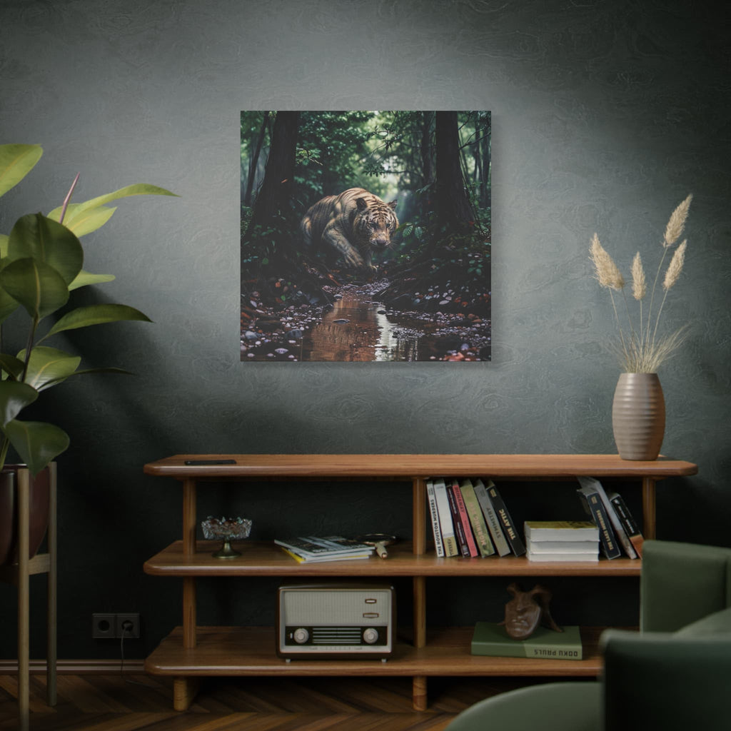 Jungle Tiger Matte Canvas Art – Stretched 1.25" Wall Decor