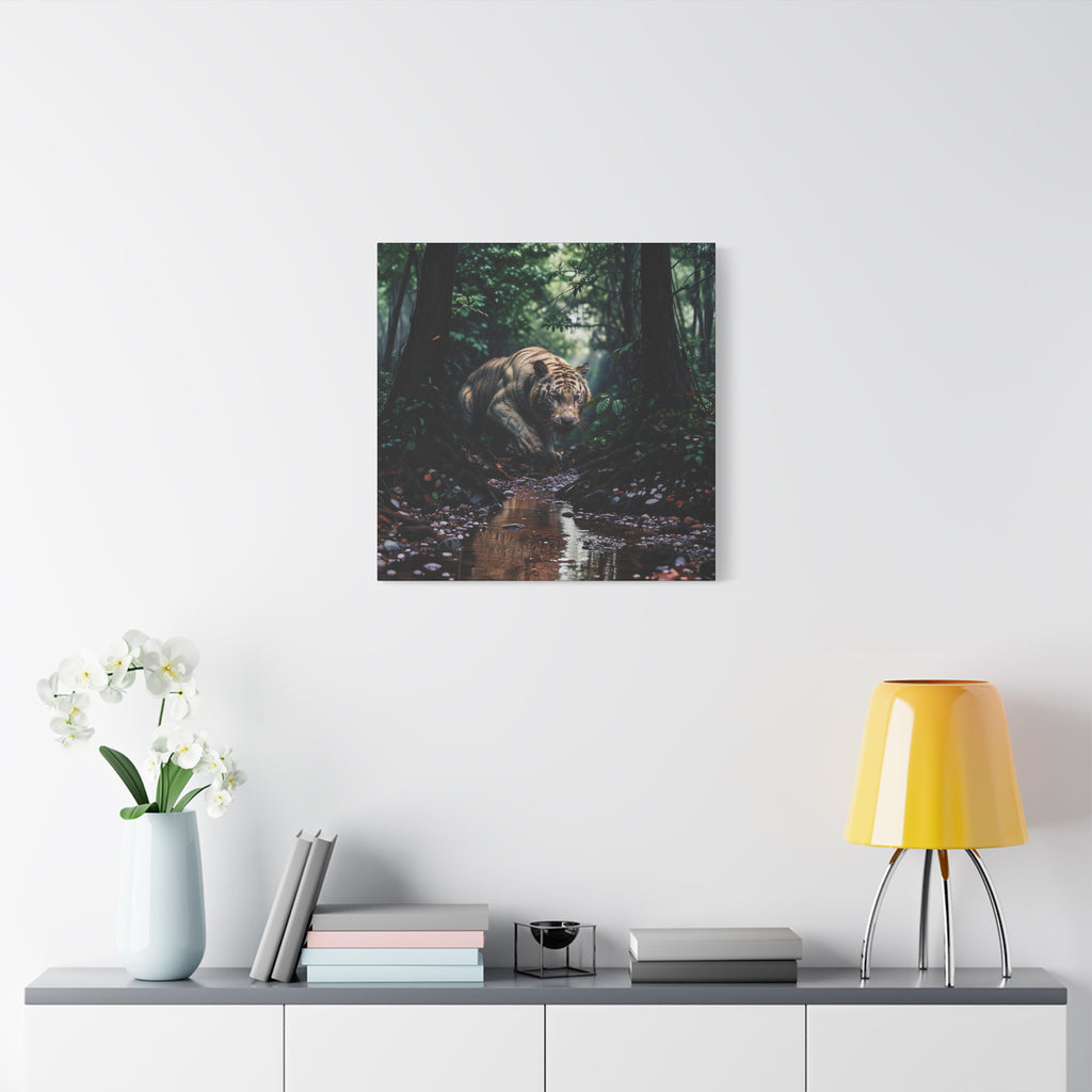Jungle Tiger Matte Canvas Art – Stretched 1.25" Wall Decor