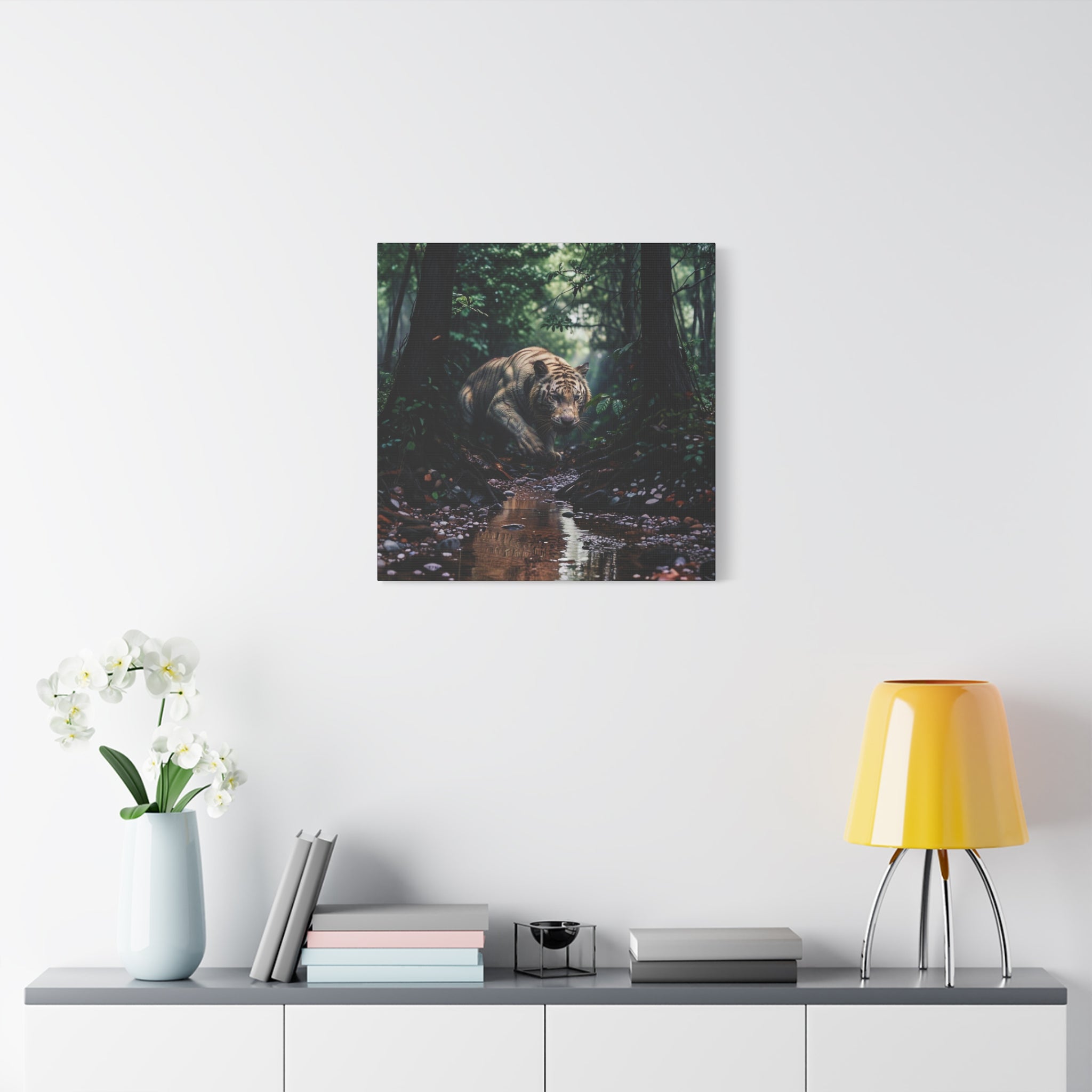 Jungle Tiger Matte Canvas Art – Stretched 1.25" Wall Decor