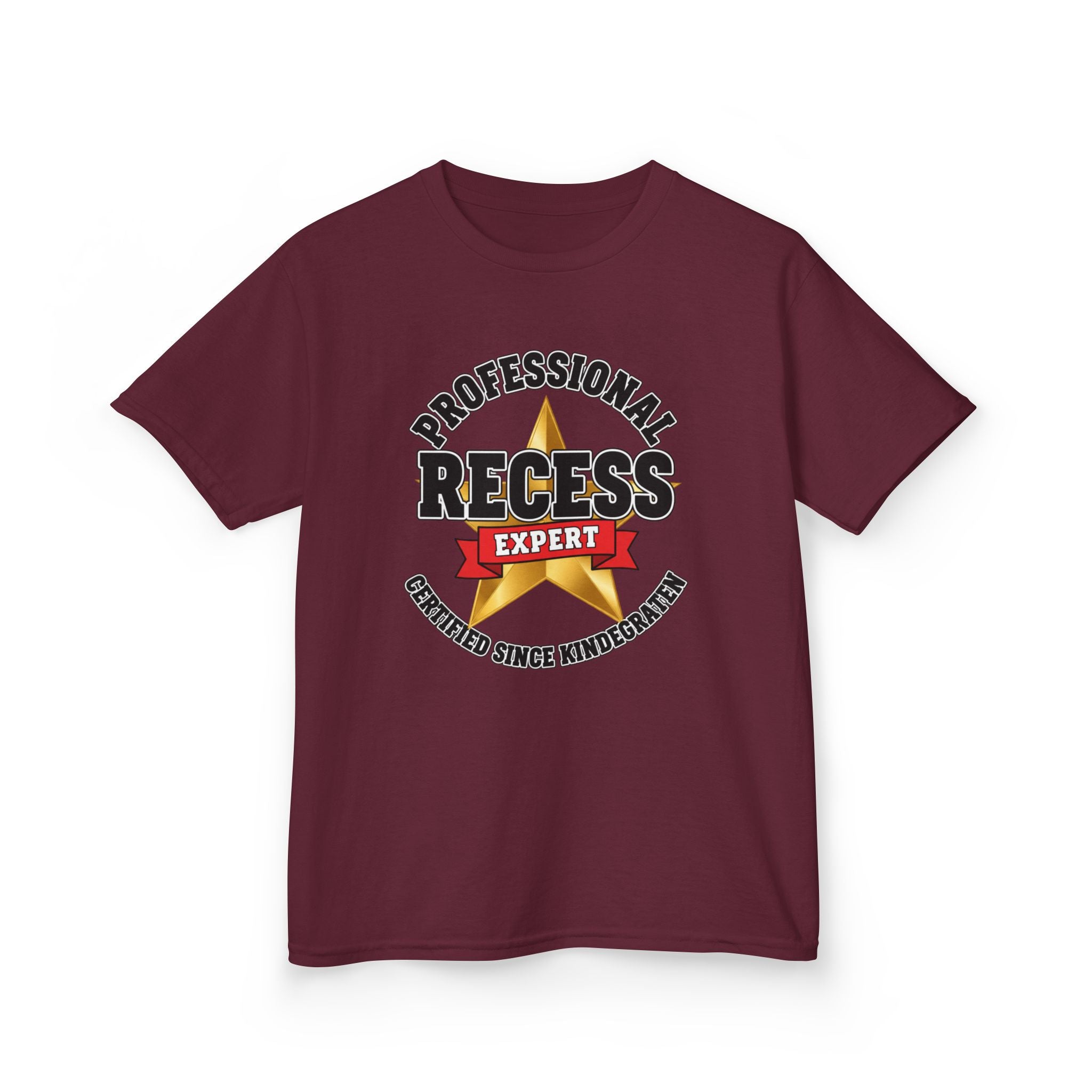 Professional Recess Expert — Certified Since Kindergarten Kids Graphic Tee | 100% Cotton