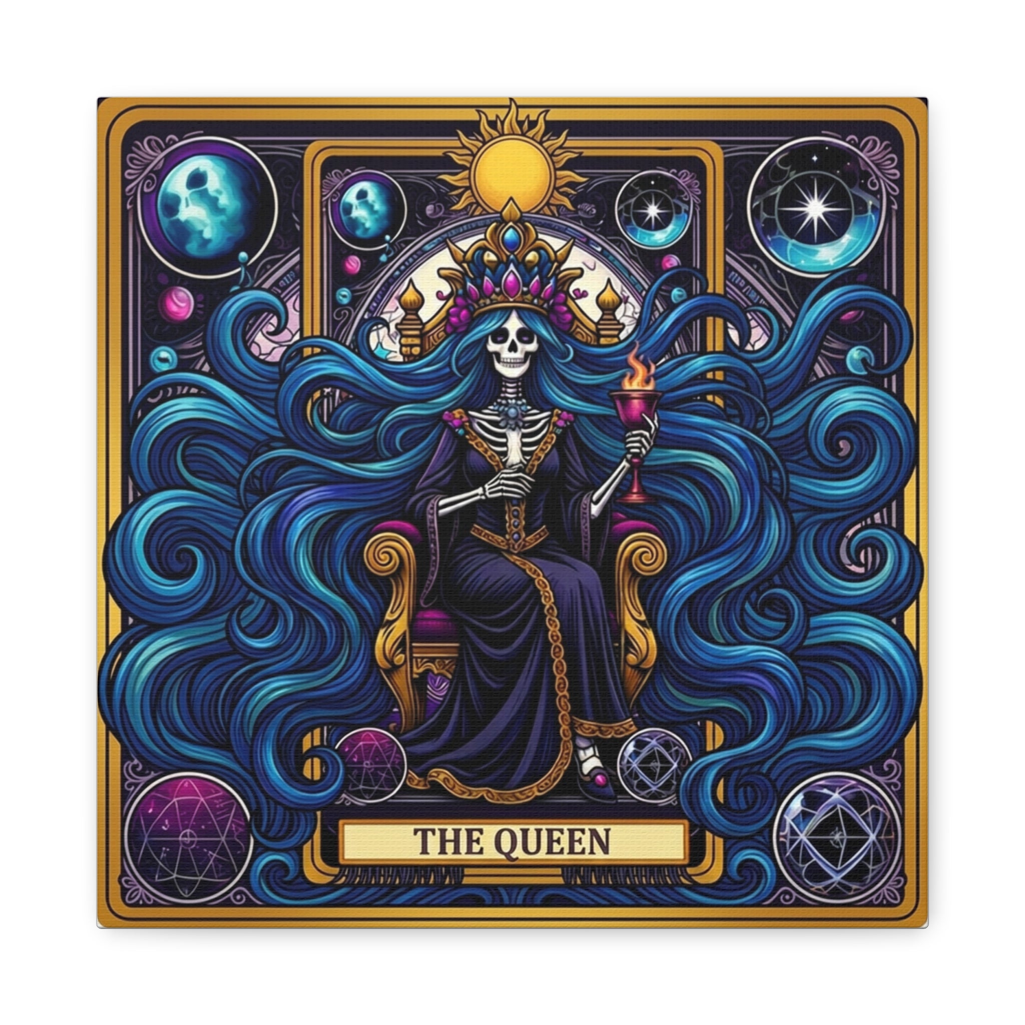 Tarot Queen Matte Canvas Print