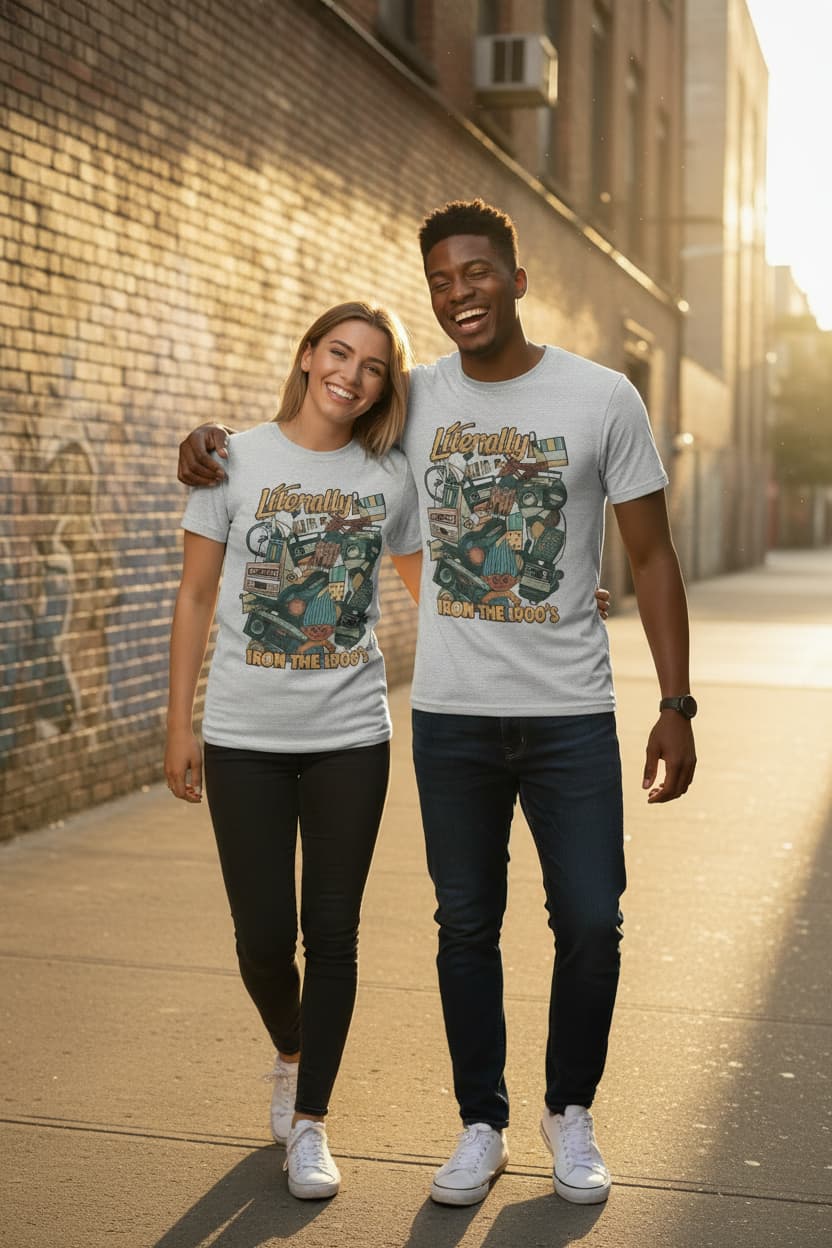 Vintage 90s Nostalgia — Retro Tech Collage Graphic Tee | Ring-Spun Cotton
