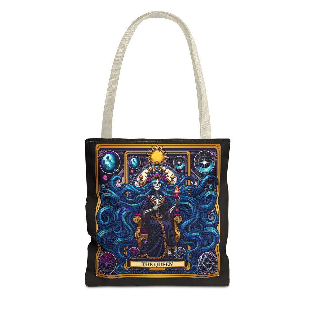 Tarot Art Tote Bag — Mystic Crown Design | Polyester, Reinforced Handles, 5 Colors