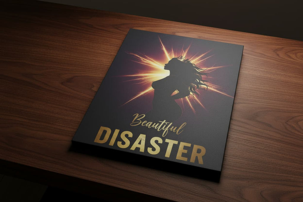 Beautiful Disaster — Crown Silhouette Canvas Wall Art | Gallery Wrap, 3 Sizes
