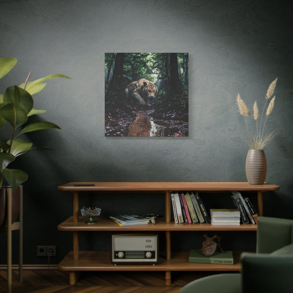 Jungle Tiger Matte Canvas Art – Stretched 1.25" Wall Decor