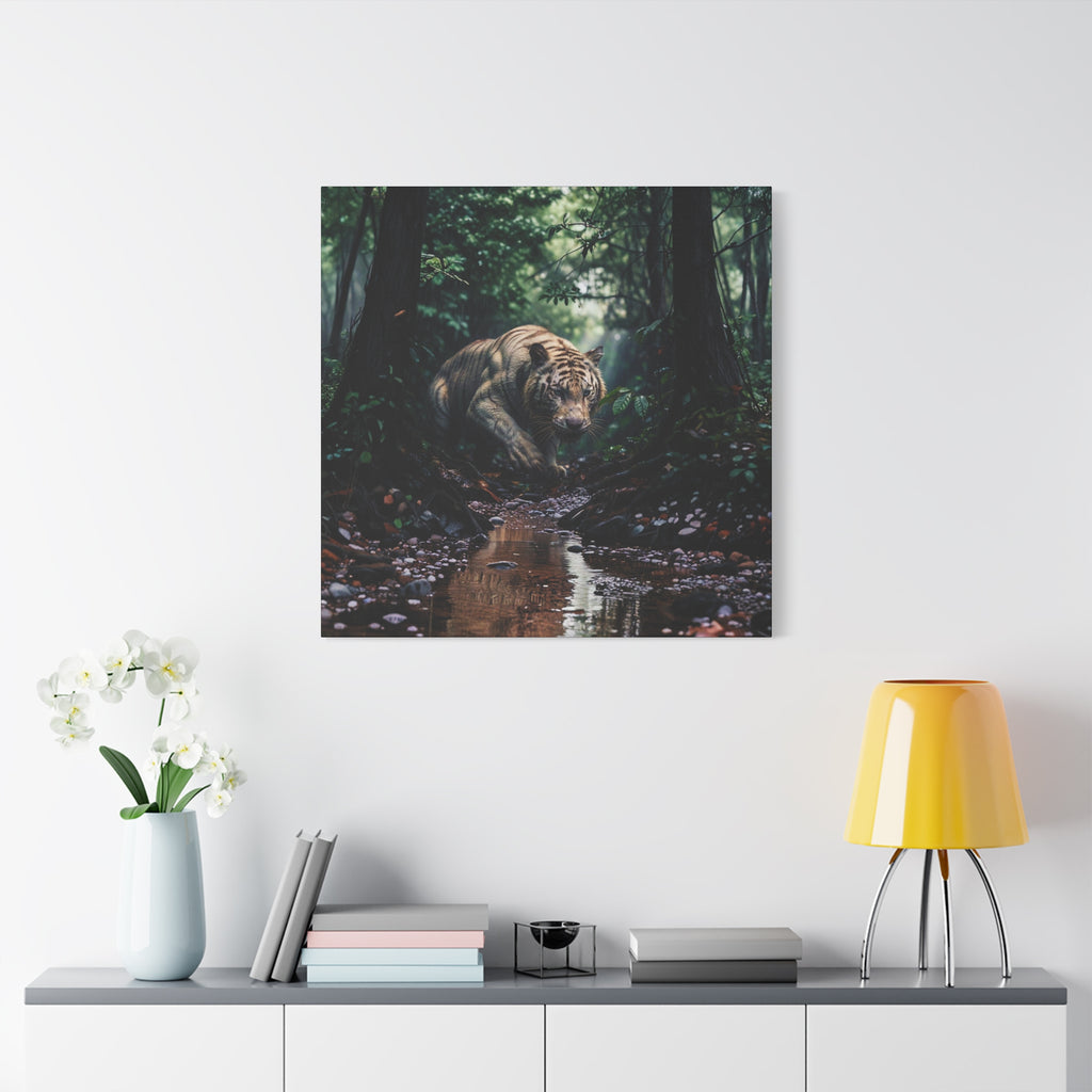 Jungle Tiger Matte Canvas Art – Stretched 1.25" Wall Decor