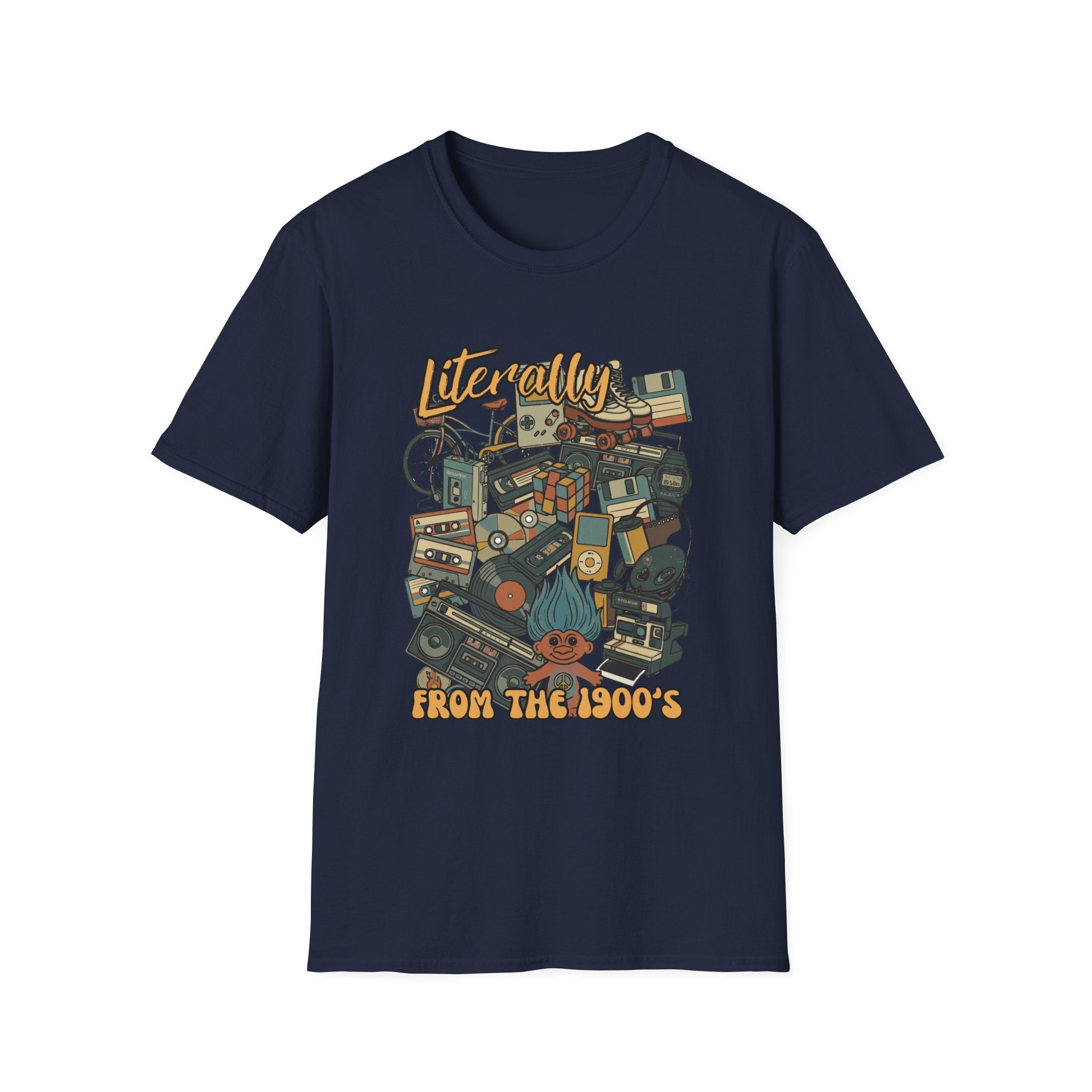 Vintage 90s Nostalgia — Retro Tech Collage Graphic Tee | Ring-Spun Cotton