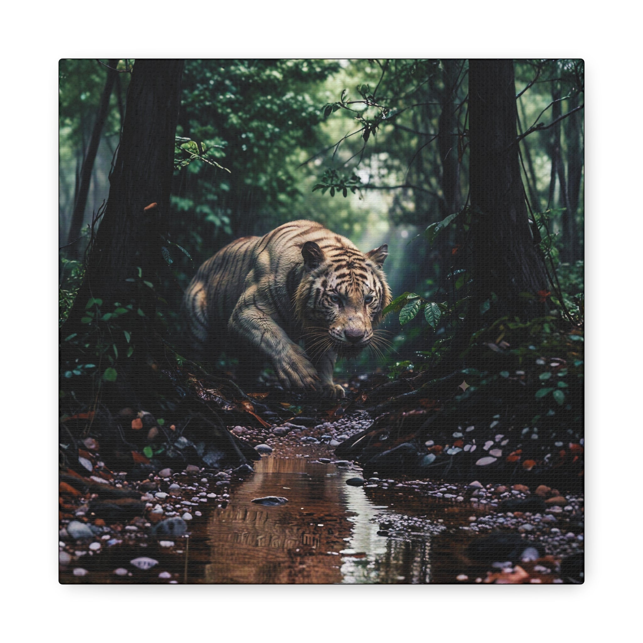 Jungle Tiger Matte Canvas Art – Stretched 1.25" Wall Decor