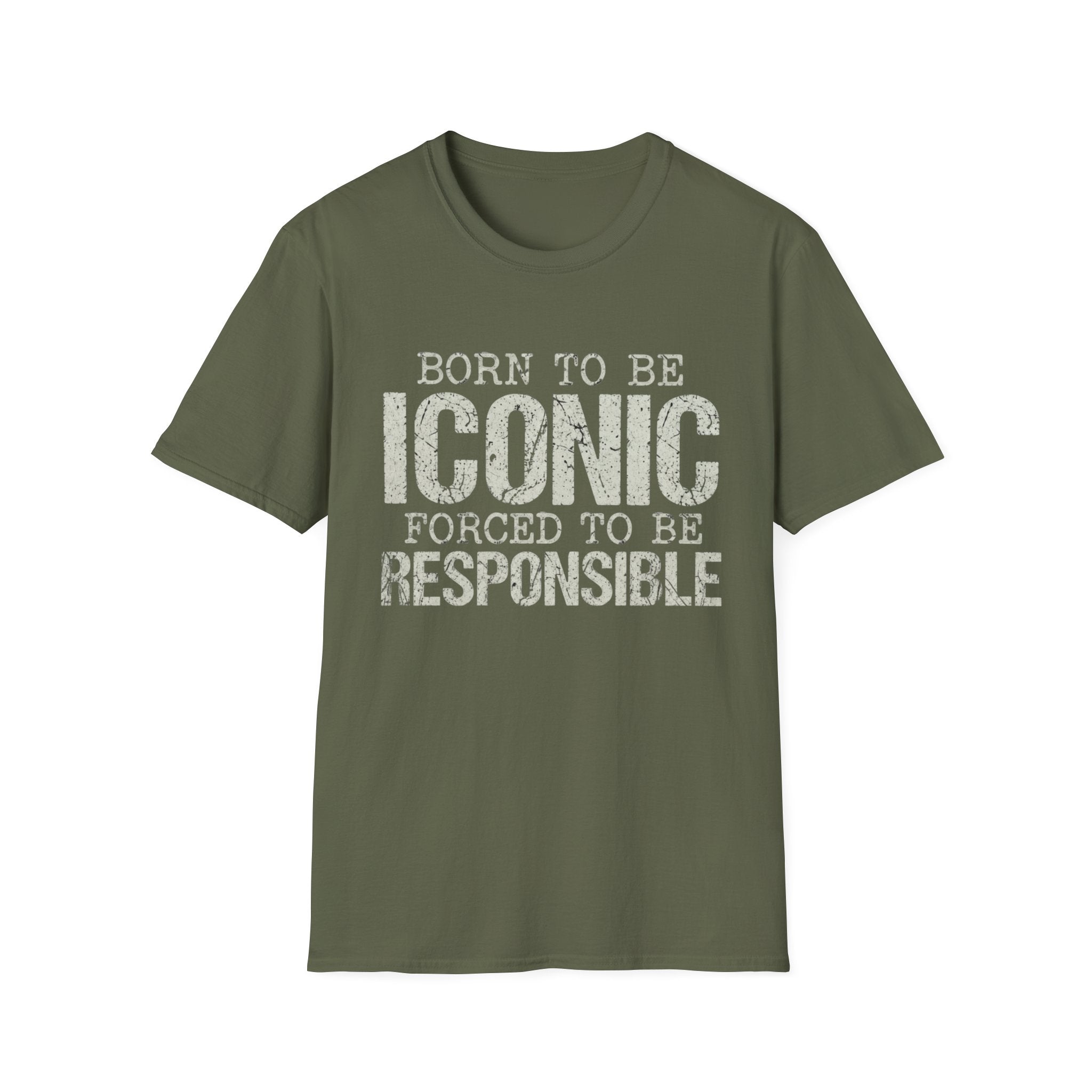 Born to Be Iconic — Funny Statement Graphic Tee | Lightweight Ring-Spun Cotton