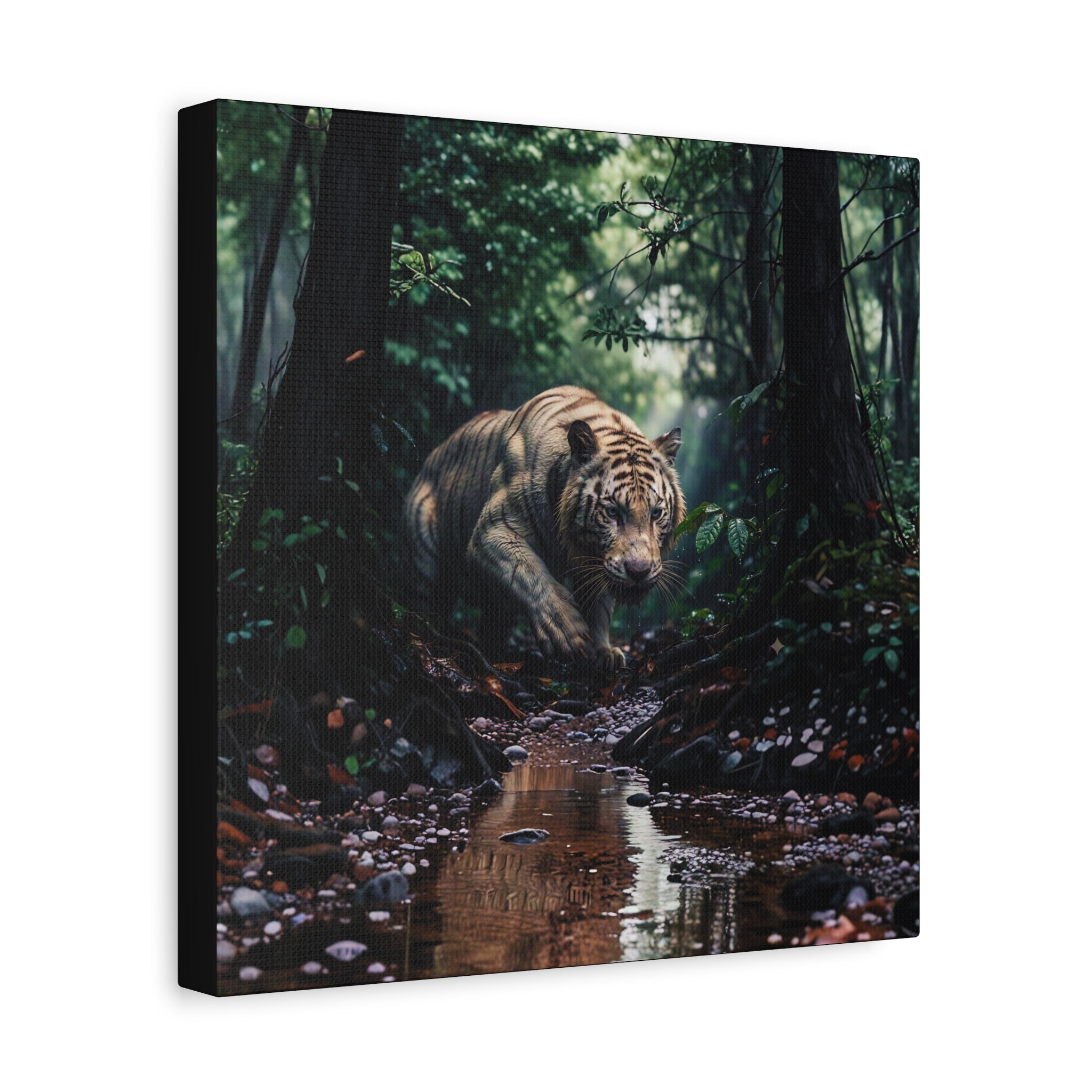 Jungle Tiger Matte Canvas Art – Stretched 1.25" Wall Decor
