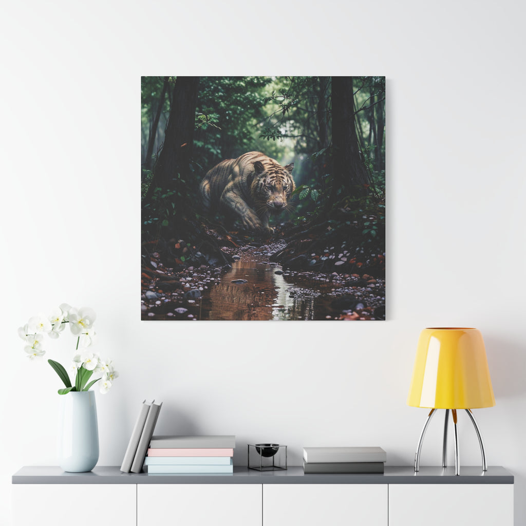 Jungle Tiger Matte Canvas Art – Stretched 1.25" Wall Decor