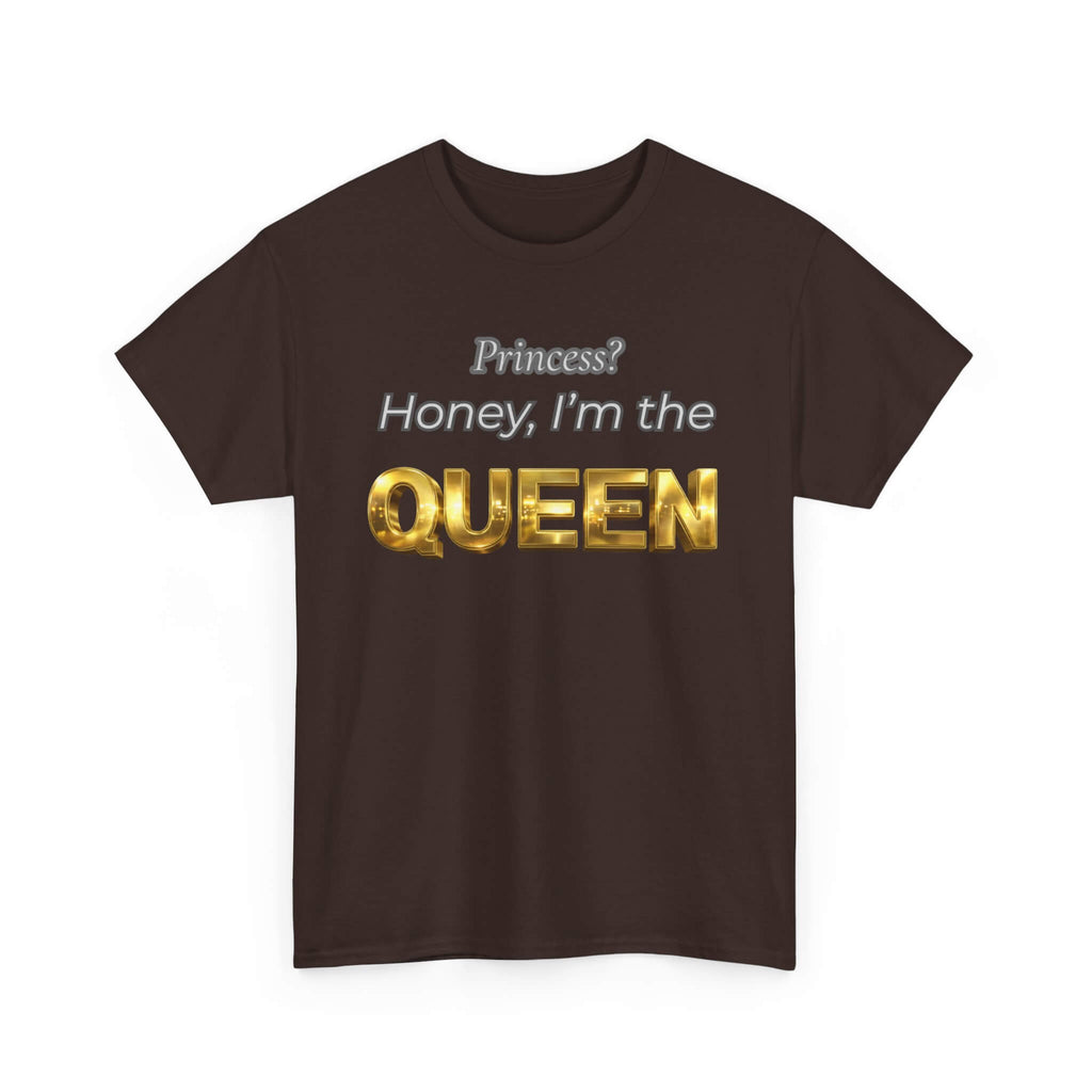 Princess Honey, I'm the Queen — Gold 3D Crown Graphic Tee | 100% Cotton, S–5XL