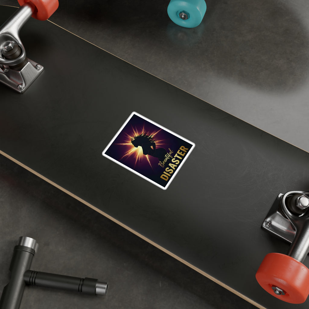 Beautiful Disaster — Kiss-Cut Vinyl Sticker | Satin Finish, 3 Sizes