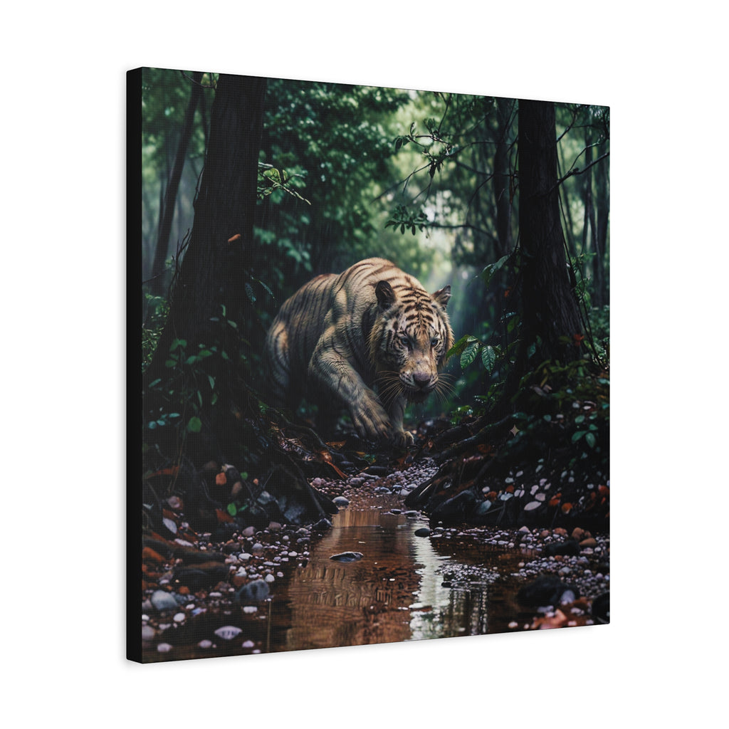 Jungle Tiger Matte Canvas Art – Stretched 1.25" Wall Decor