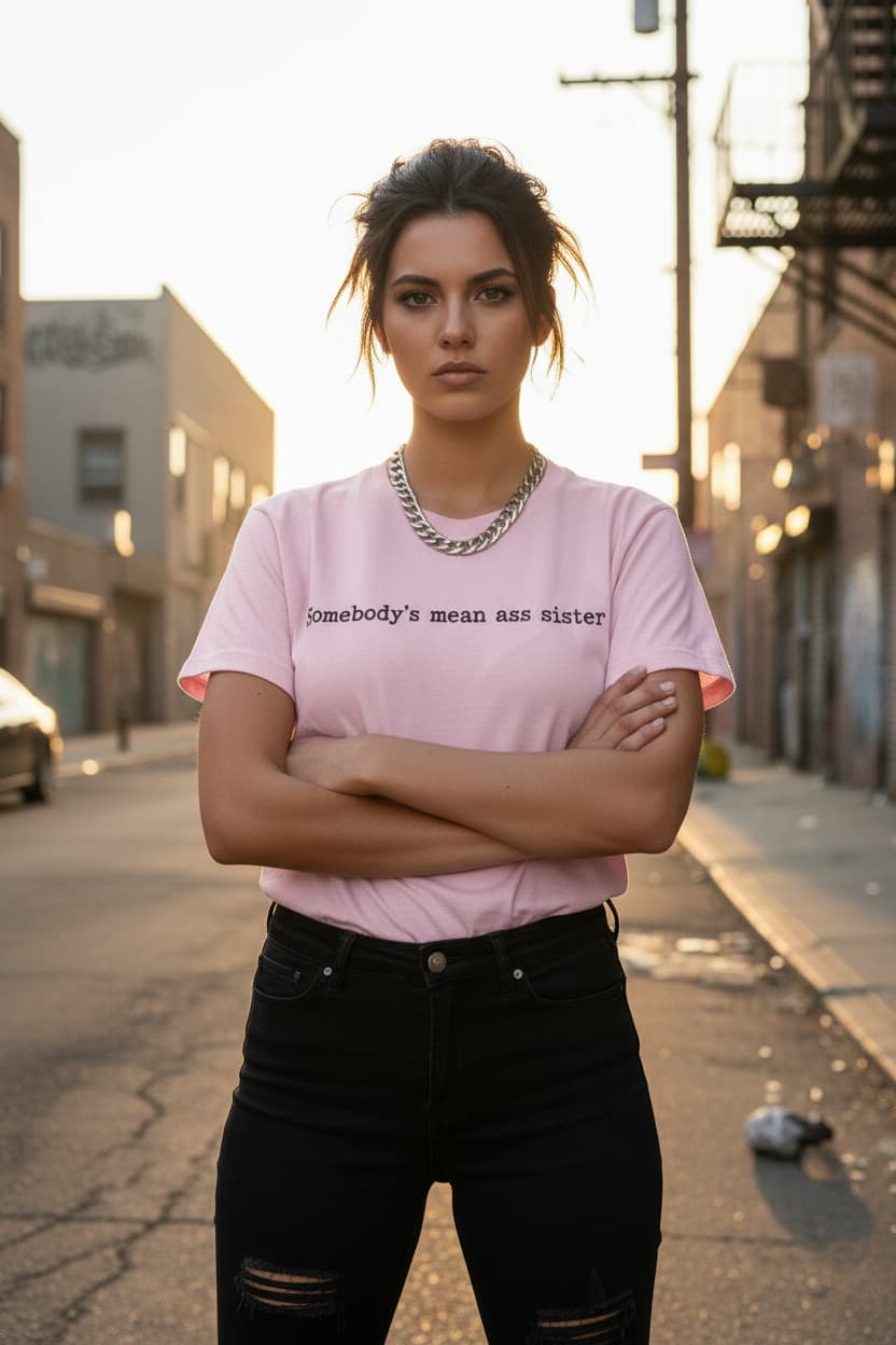 Somebody's Mean Ass Sister — Bold Statement Graphic Tee | 100% Cotton, S–5XL