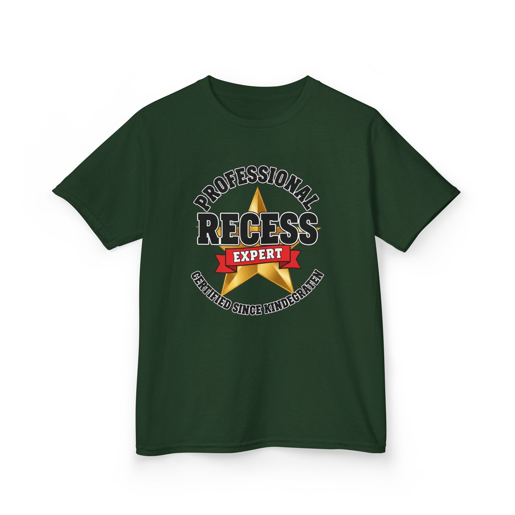 Professional Recess Expert — Certified Since Kindergarten Kids Graphic Tee | 100% Cotton