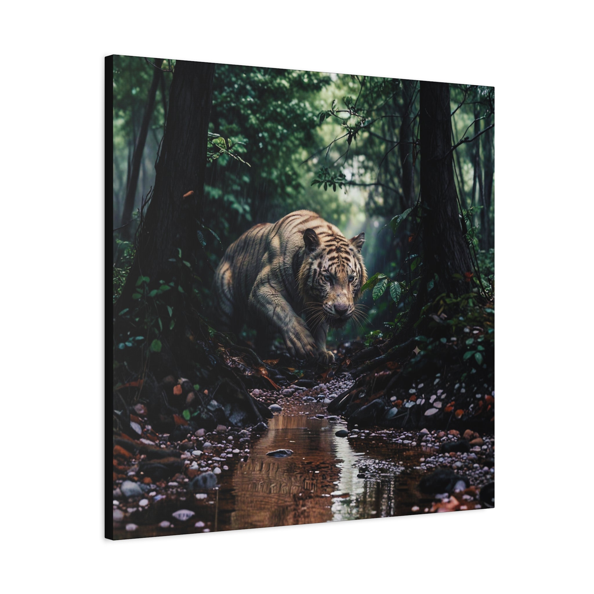 Jungle Tiger Matte Canvas Art – Stretched 1.25" Wall Decor