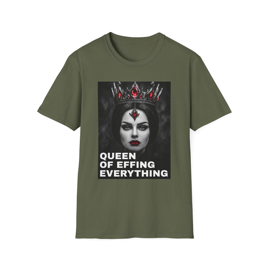 Queen of Effing Everything T-Shirt | Dark Gothic Crown Portrait