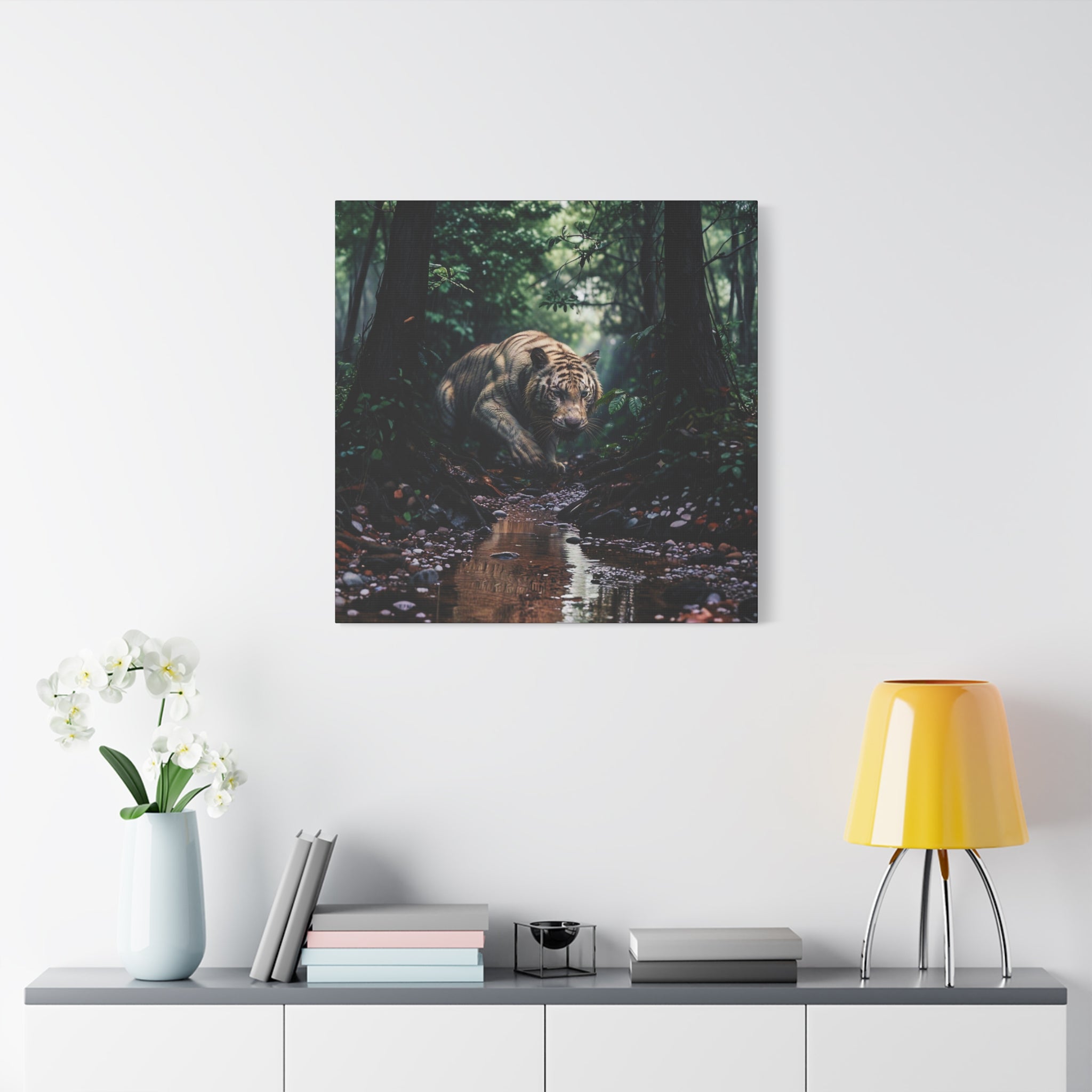Jungle Tiger Matte Canvas Art – Stretched 1.25" Wall Decor