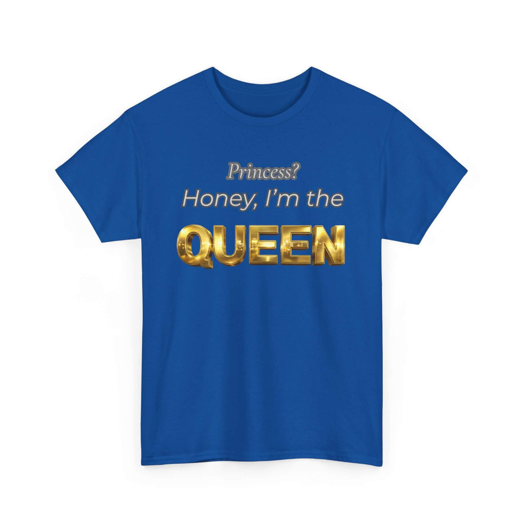 Princess Honey, I'm the Queen — Gold 3D Crown Graphic Tee | 100% Cotton, S–5XL
