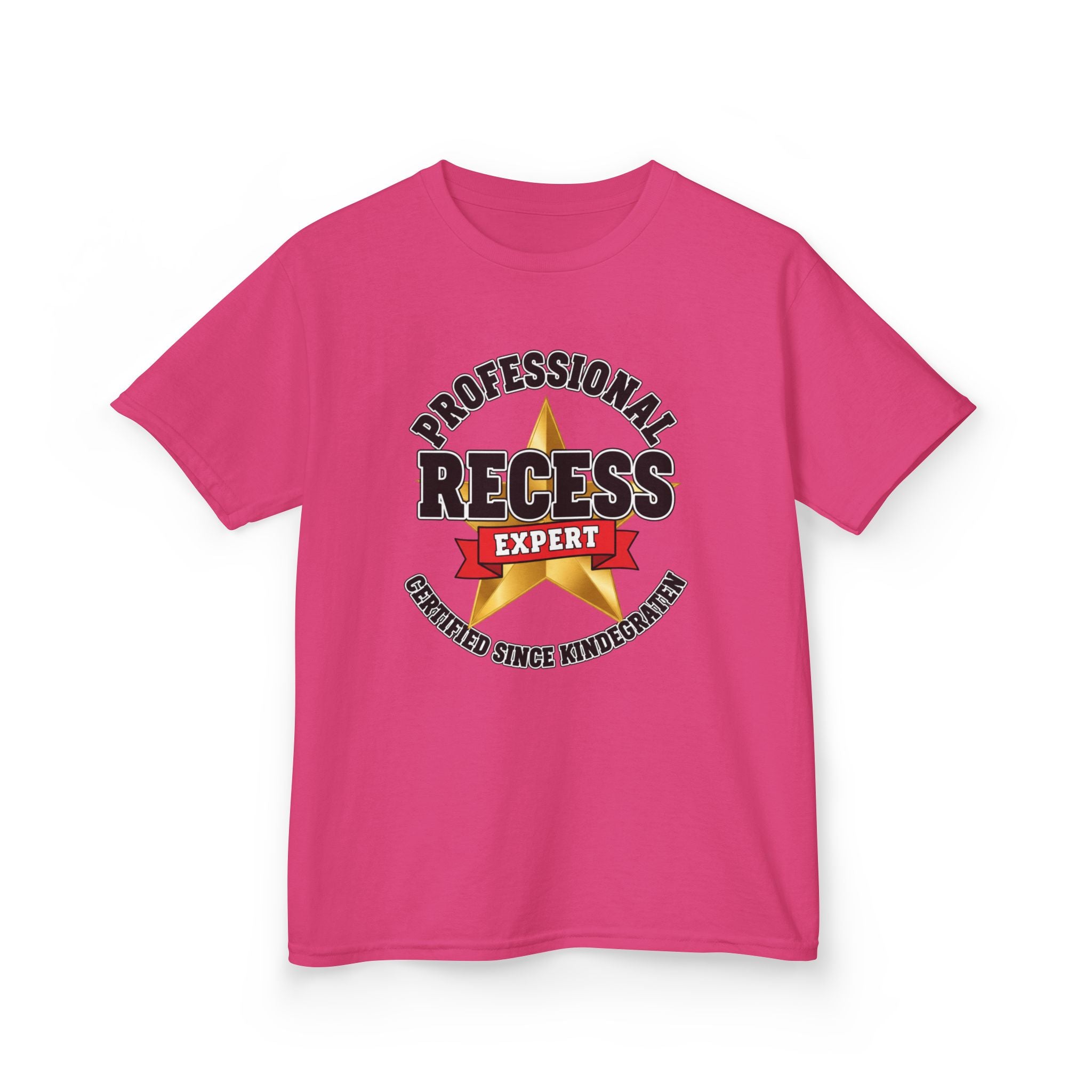 Professional Recess Expert — Certified Since Kindergarten Kids Graphic Tee | 100% Cotton