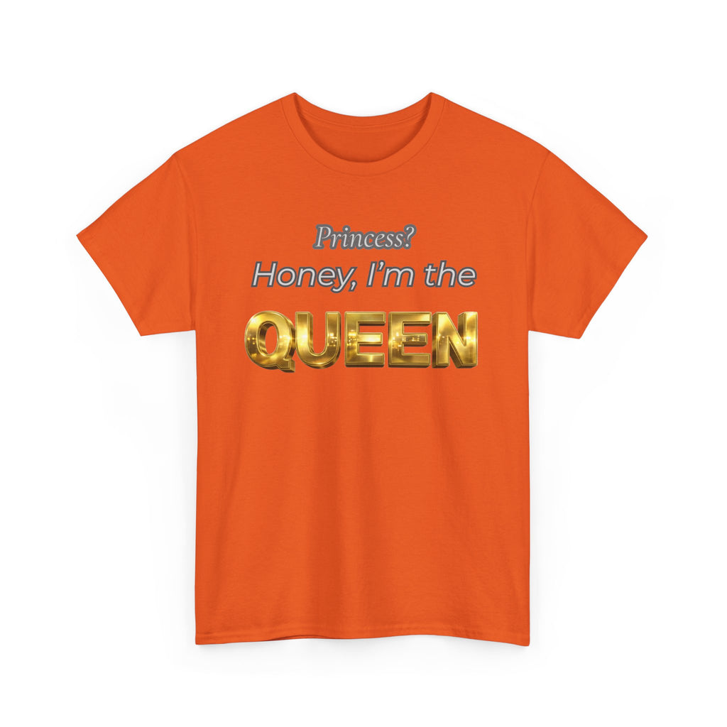 Princess Honey, I'm the Queen — Gold 3D Crown Graphic Tee | 100% Cotton, S–5XL