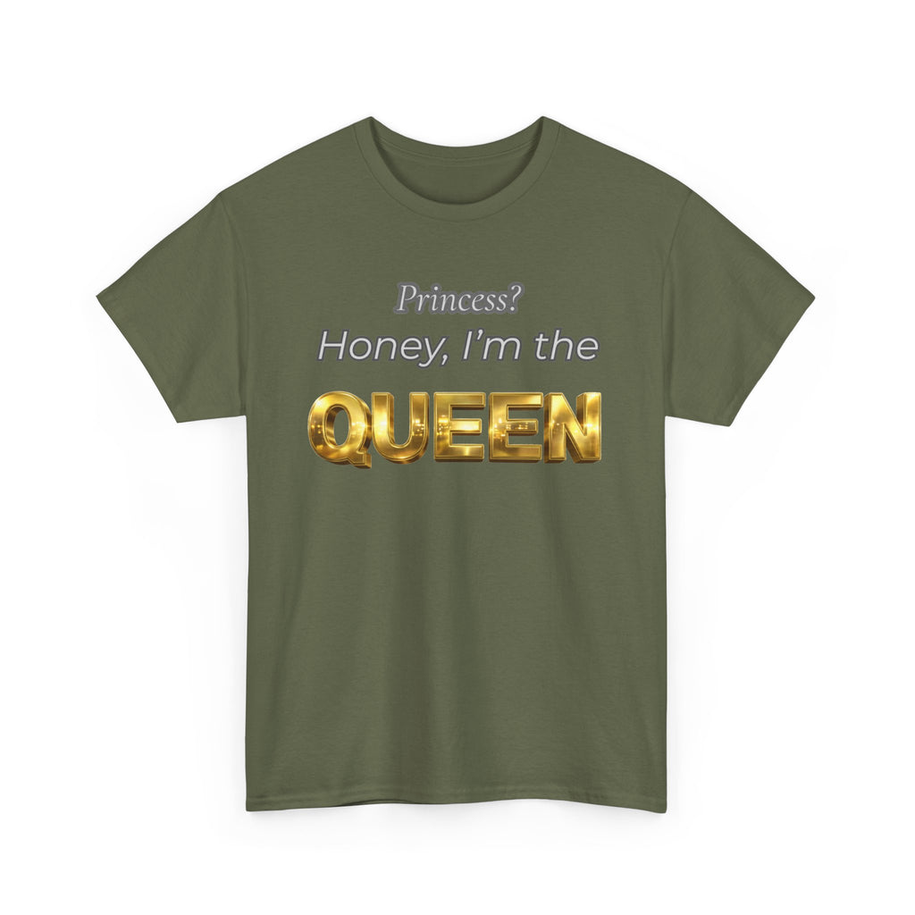 Princess Honey, I'm the Queen — Gold 3D Crown Graphic Tee | 100% Cotton, S–5XL
