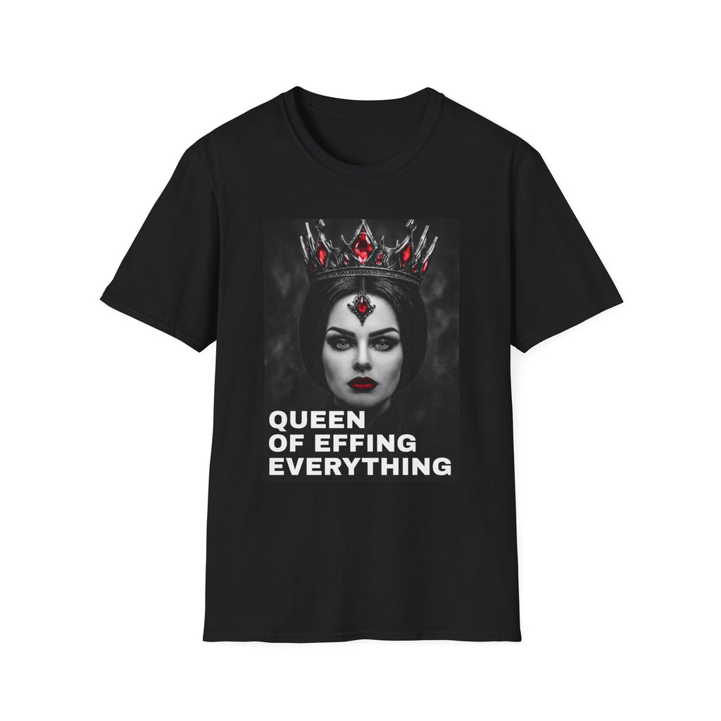 Queen of Effing Everything T-Shirt | Dark Gothic Crown Portrait