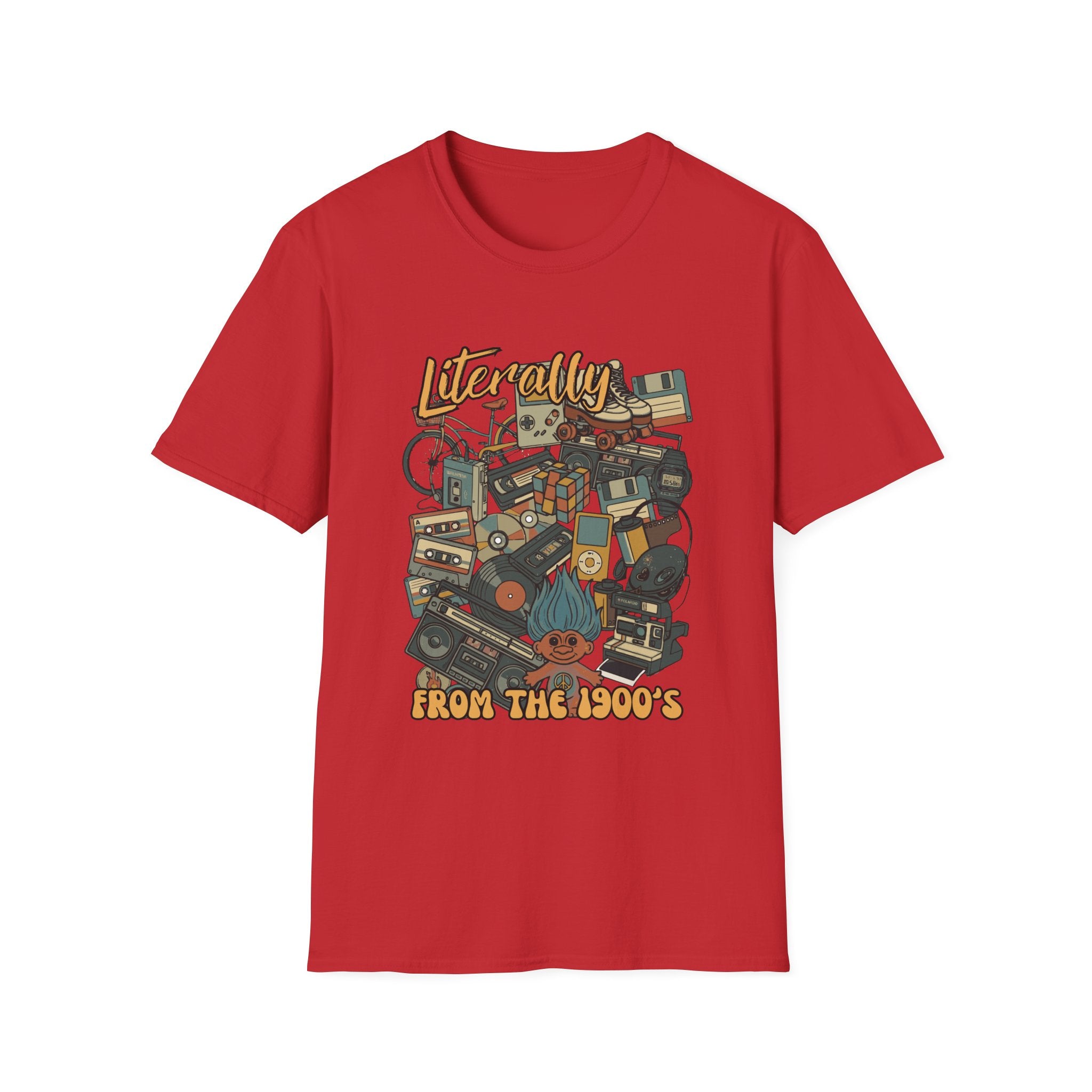 Vintage 90s Nostalgia — Retro Tech Collage Graphic Tee | Ring-Spun Cotton