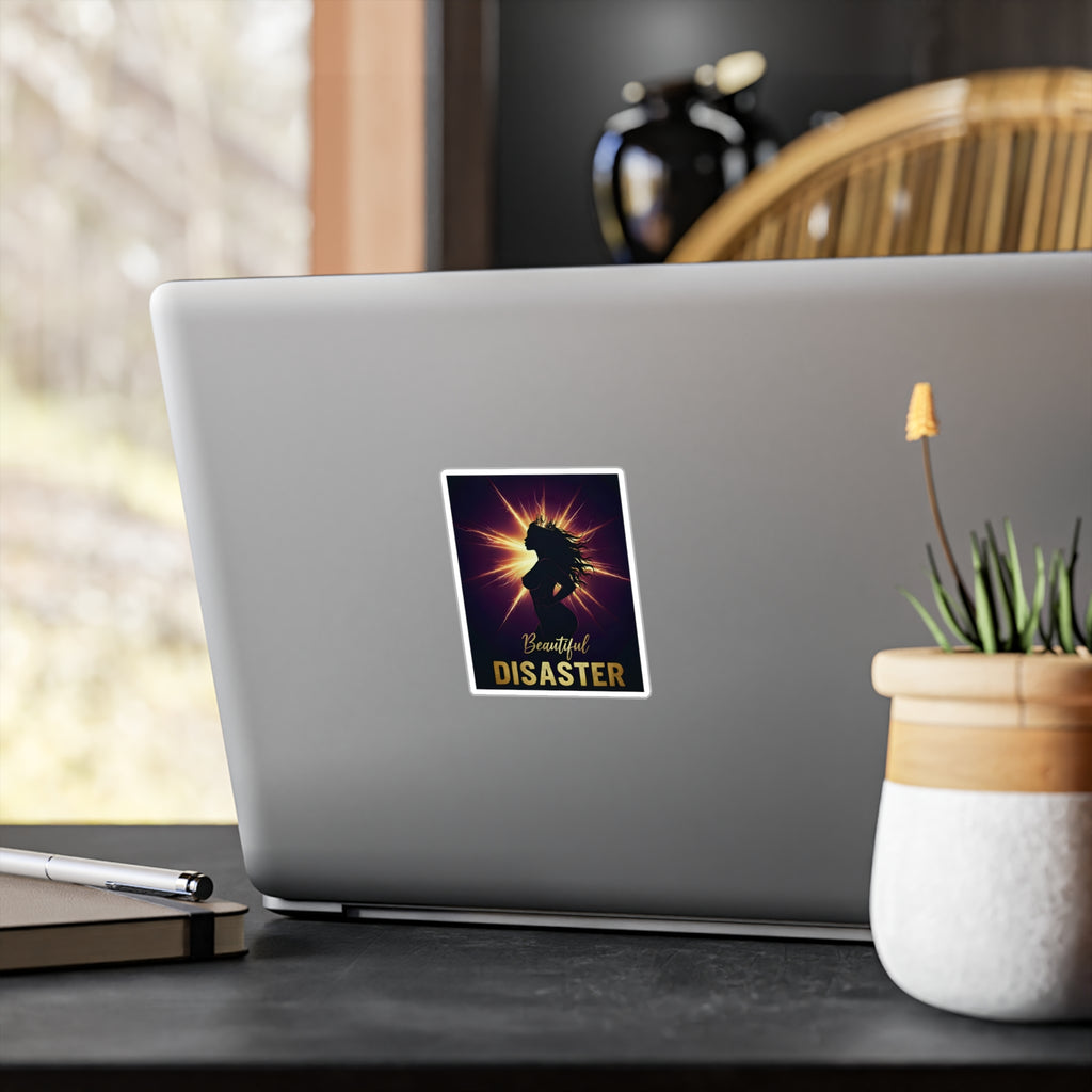 Beautiful Disaster — Kiss-Cut Vinyl Sticker | Satin Finish, 3 Sizes