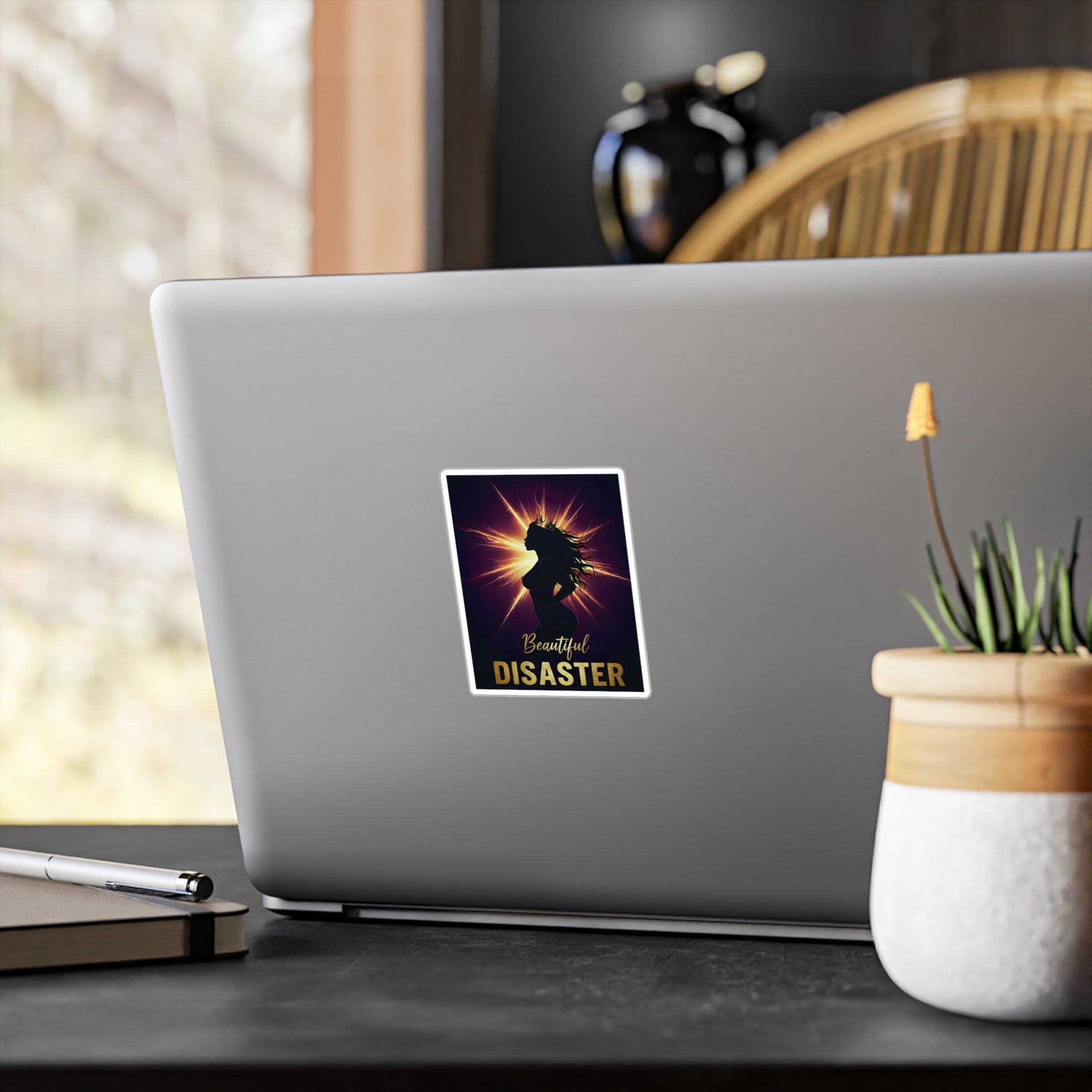 Beautiful Disaster — Kiss-Cut Vinyl Sticker | Satin Finish, 3 Sizes