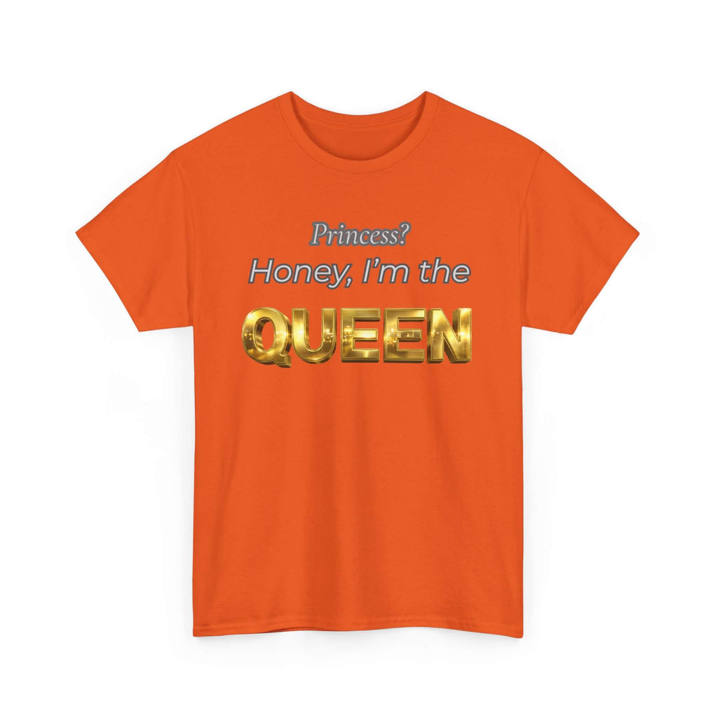 Princess Honey, I'm the Queen — Gold 3D Crown Graphic Tee | 100% Cotton, S–5XL
