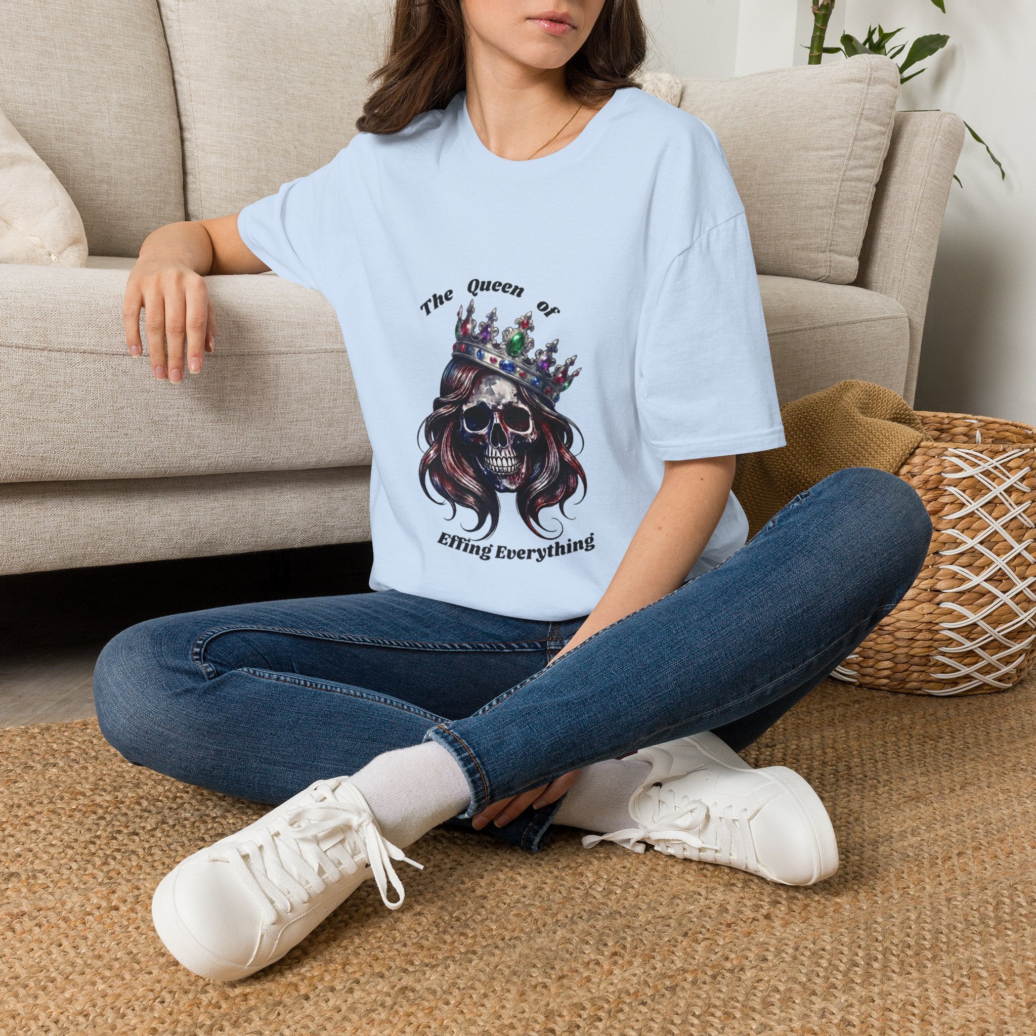 Graphic Tee — “The Queen of Effing Everything” Skull Crown Shirt
