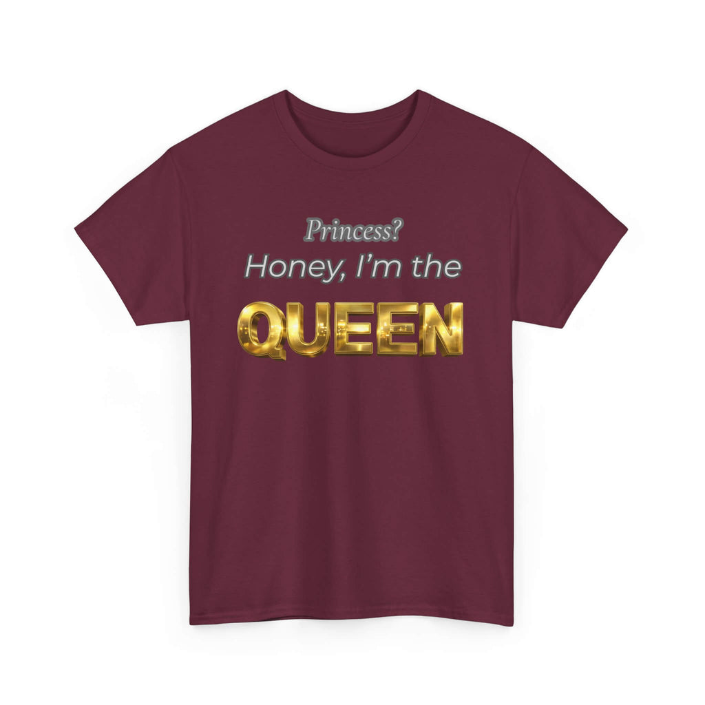 Princess Honey, I'm the Queen — Gold 3D Crown Graphic Tee | 100% Cotton, S–5XL