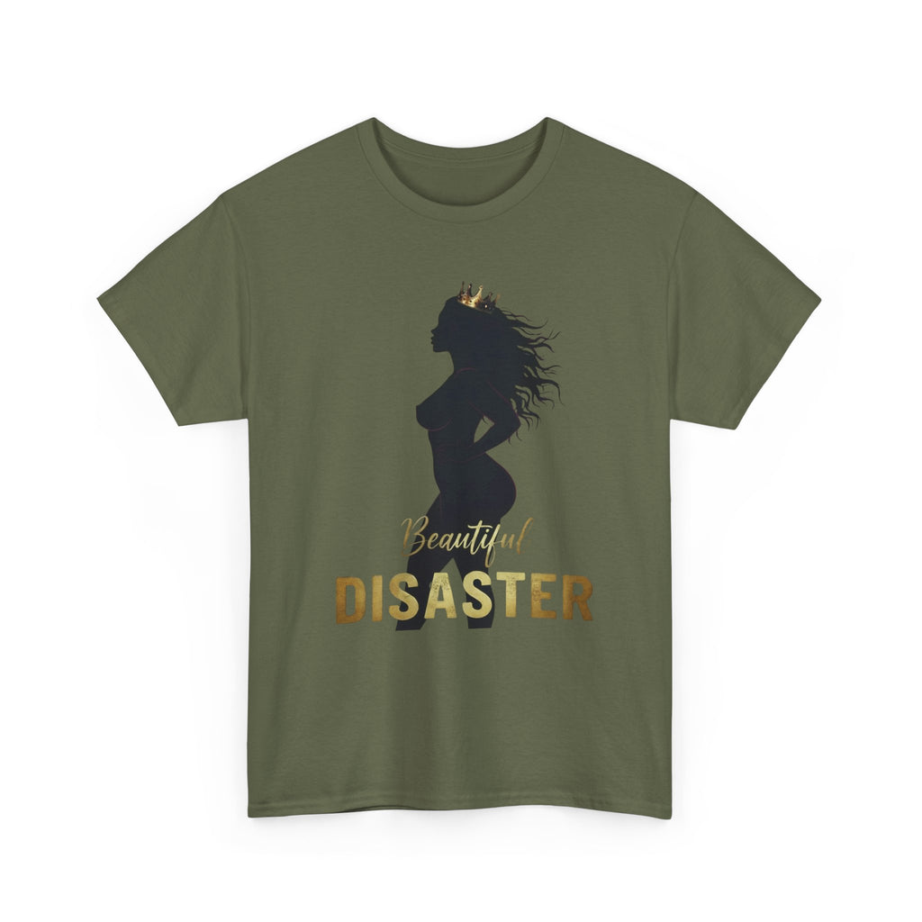 Beautiful Disaster — Crown Silhouette Graphic Tee, Light Colors | 100% Cotton