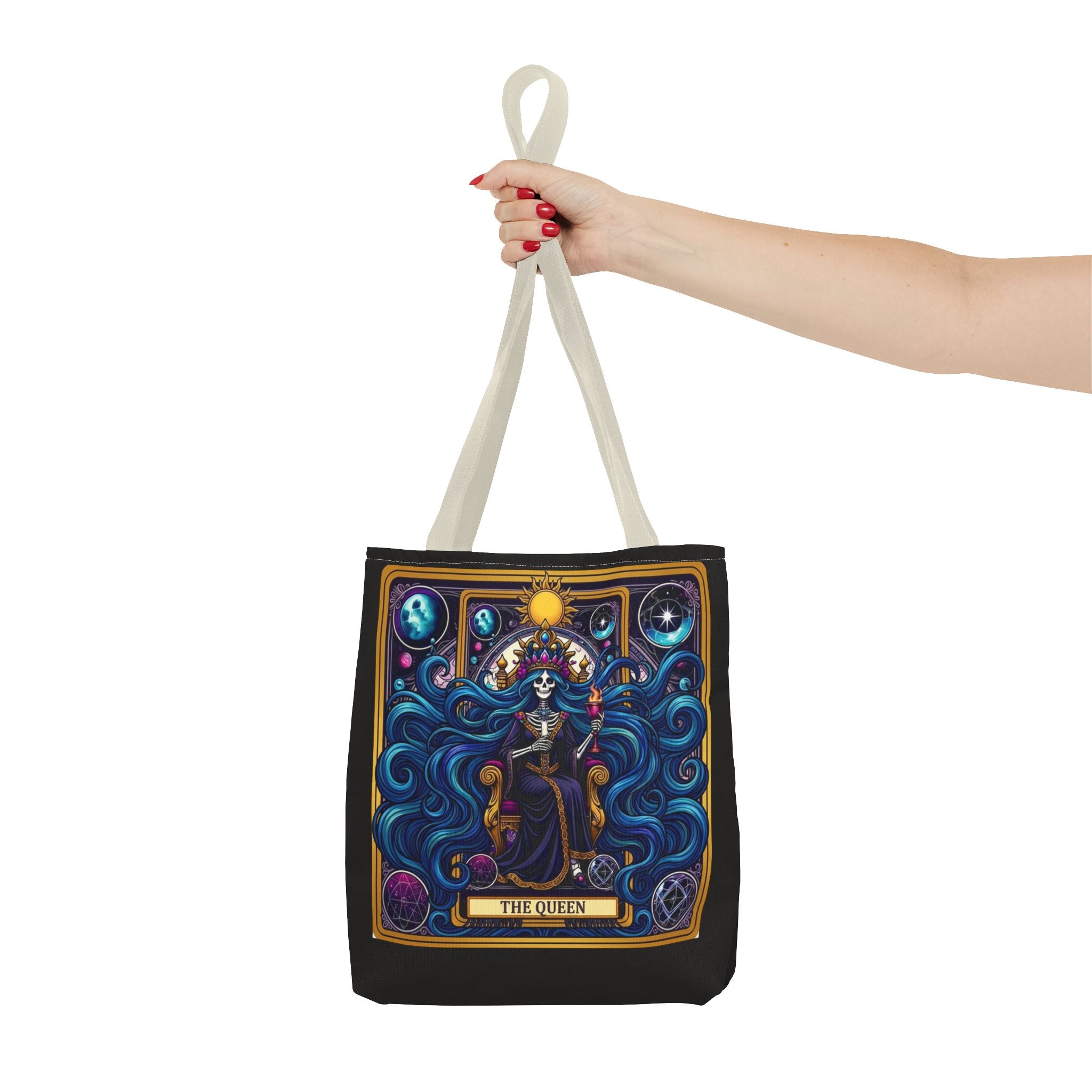 Tarot "The Queen" Tote Bag — Mystic Oracle Tarot Card Design