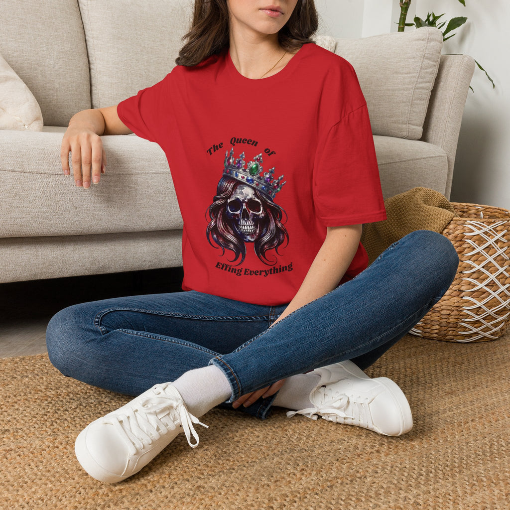 Graphic Tee — “The Queen of Effing Everything” Skull Crown Shirt