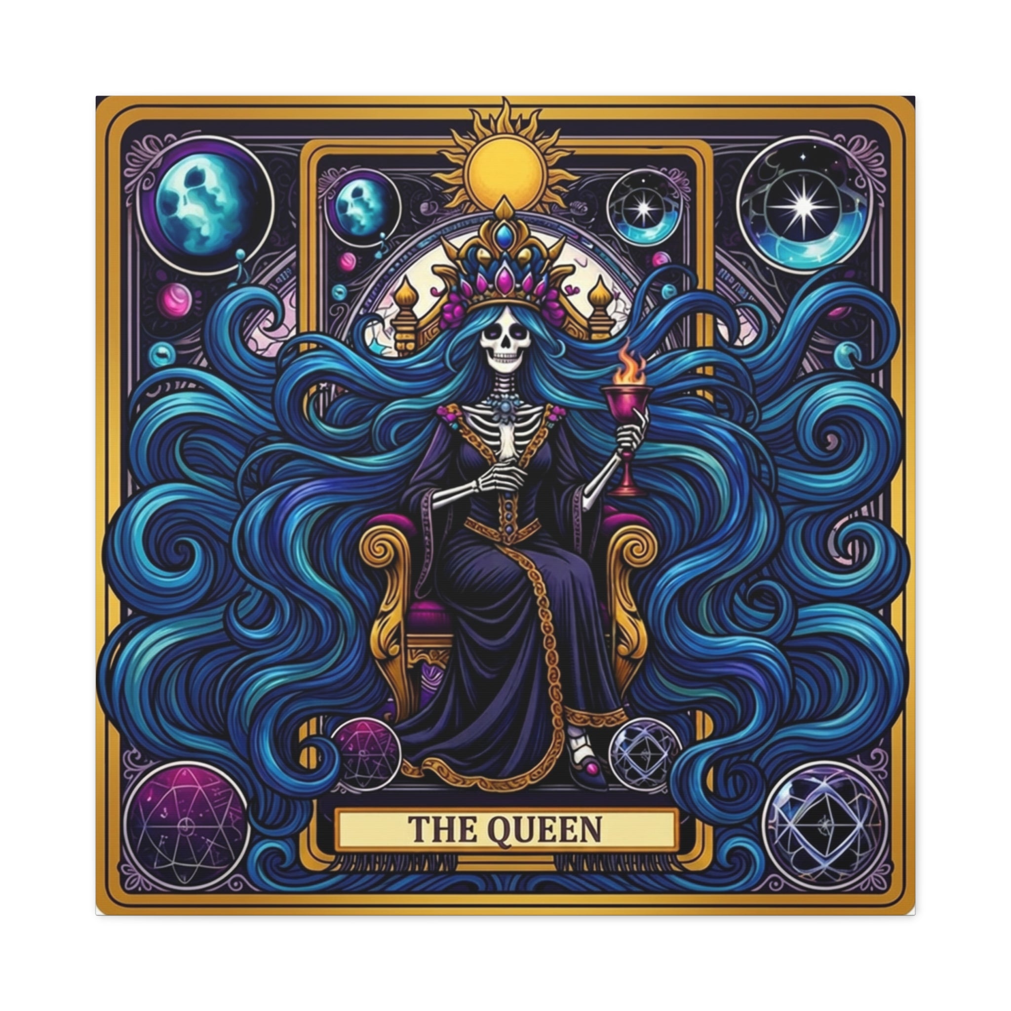 Tarot Queen Matte Canvas Print