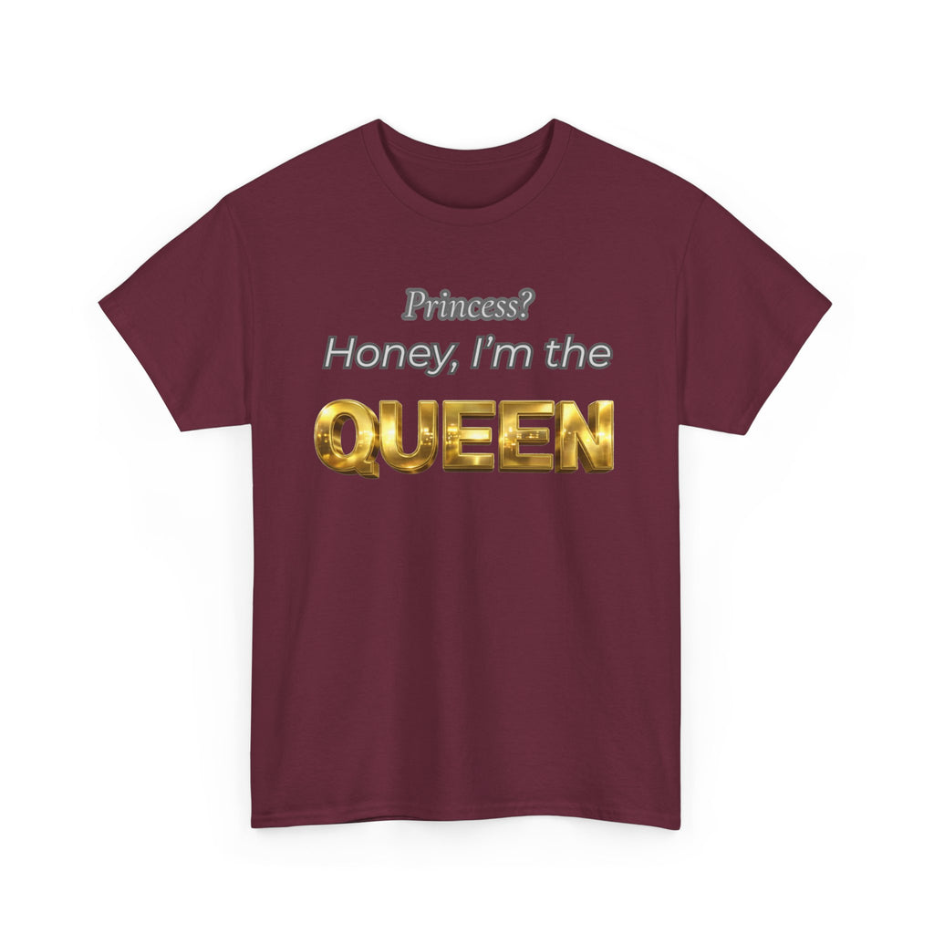 Princess Honey, I'm the Queen — Gold 3D Crown Graphic Tee | 100% Cotton, S–5XL
