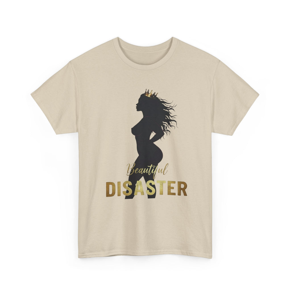 Beautiful Disaster — Crown Silhouette Graphic Tee, Light Colors | 100% Cotton