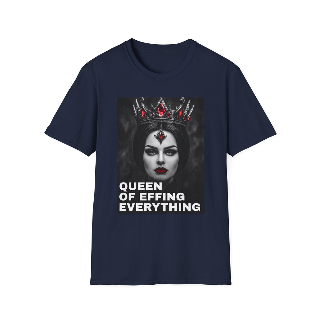 Queen of Effing Everything T-Shirt | Dark Gothic Crown Portrait