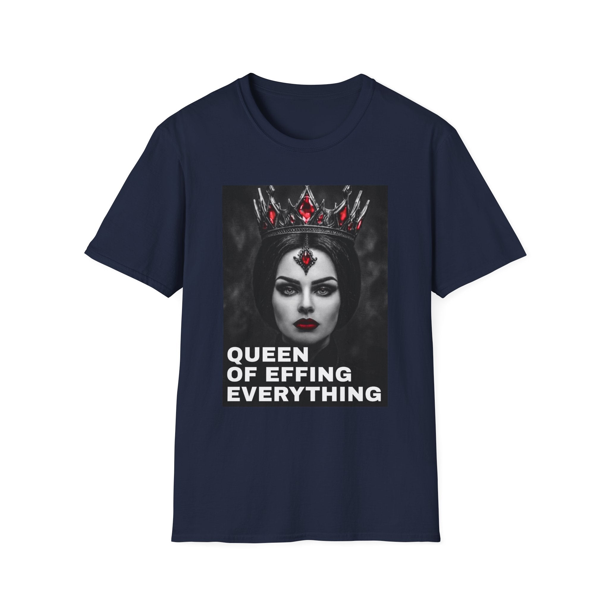 Queen of Effing Everything T-Shirt | Dark Gothic Crown Portrait