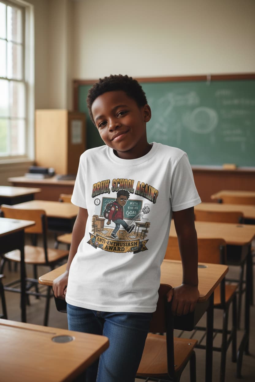 Back to School? Sure. Fine. Whatever. — Kids Graphic Tee Character 1