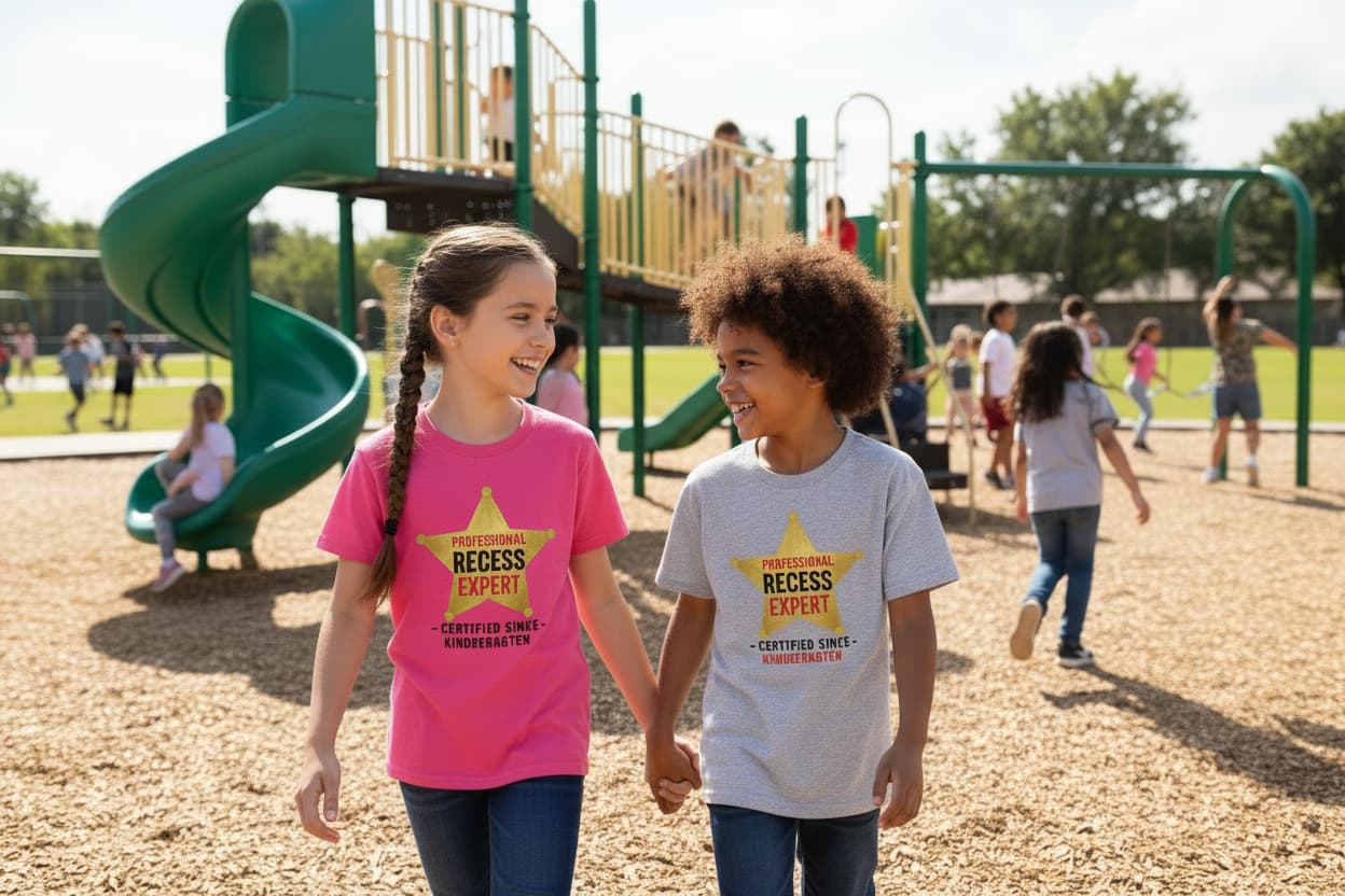 Professional Recess Expert — Certified Since Kindergarten Kids Graphic Tee | 100% Cotton