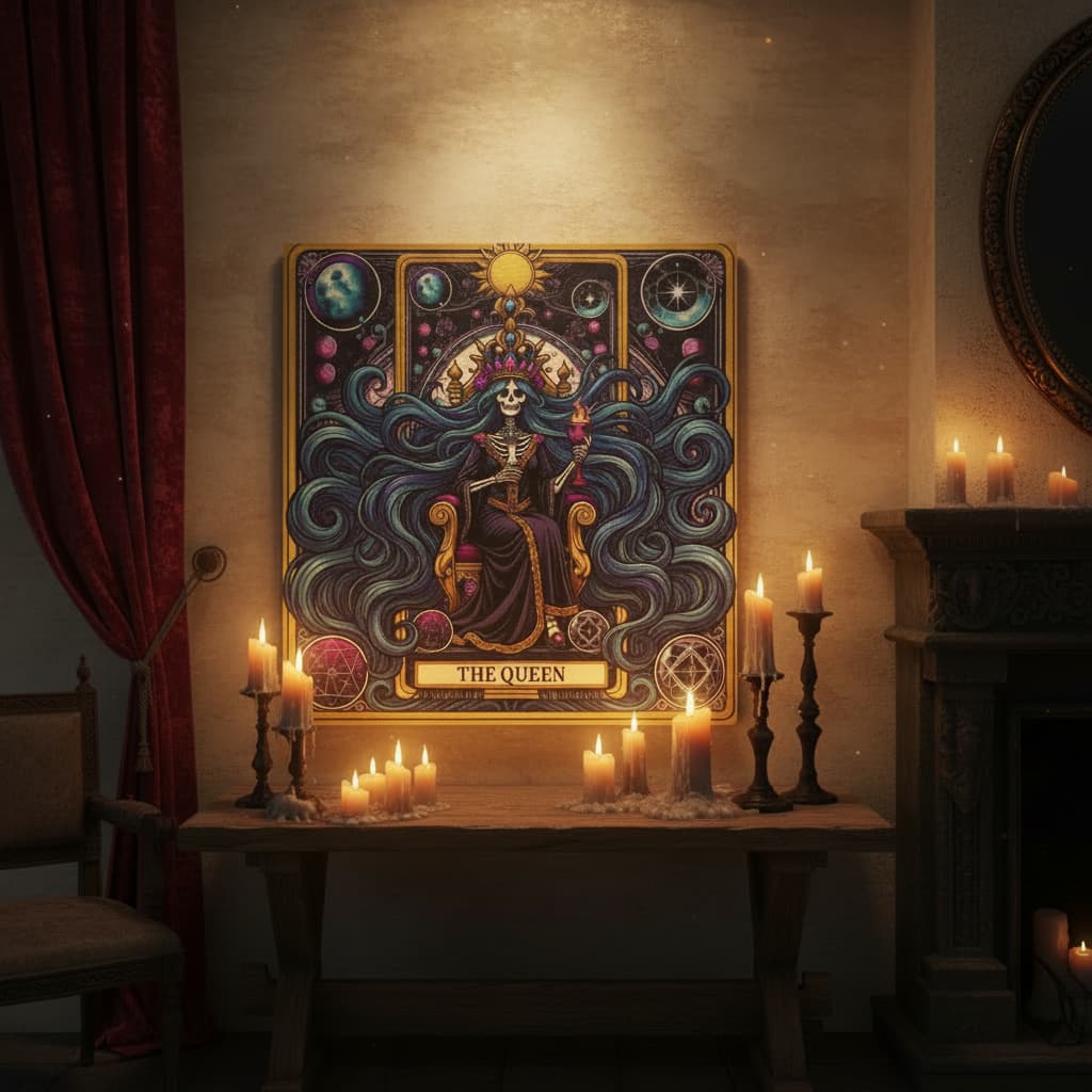 Tarot-Inspired Crown Canvas Wall Art — Gallery Wrap, 9 Sizes