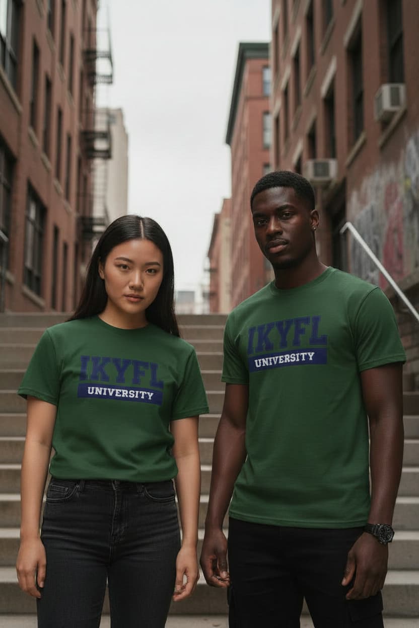 IKYFL University — Funny Slogan Graphic Tee | 100% Cotton